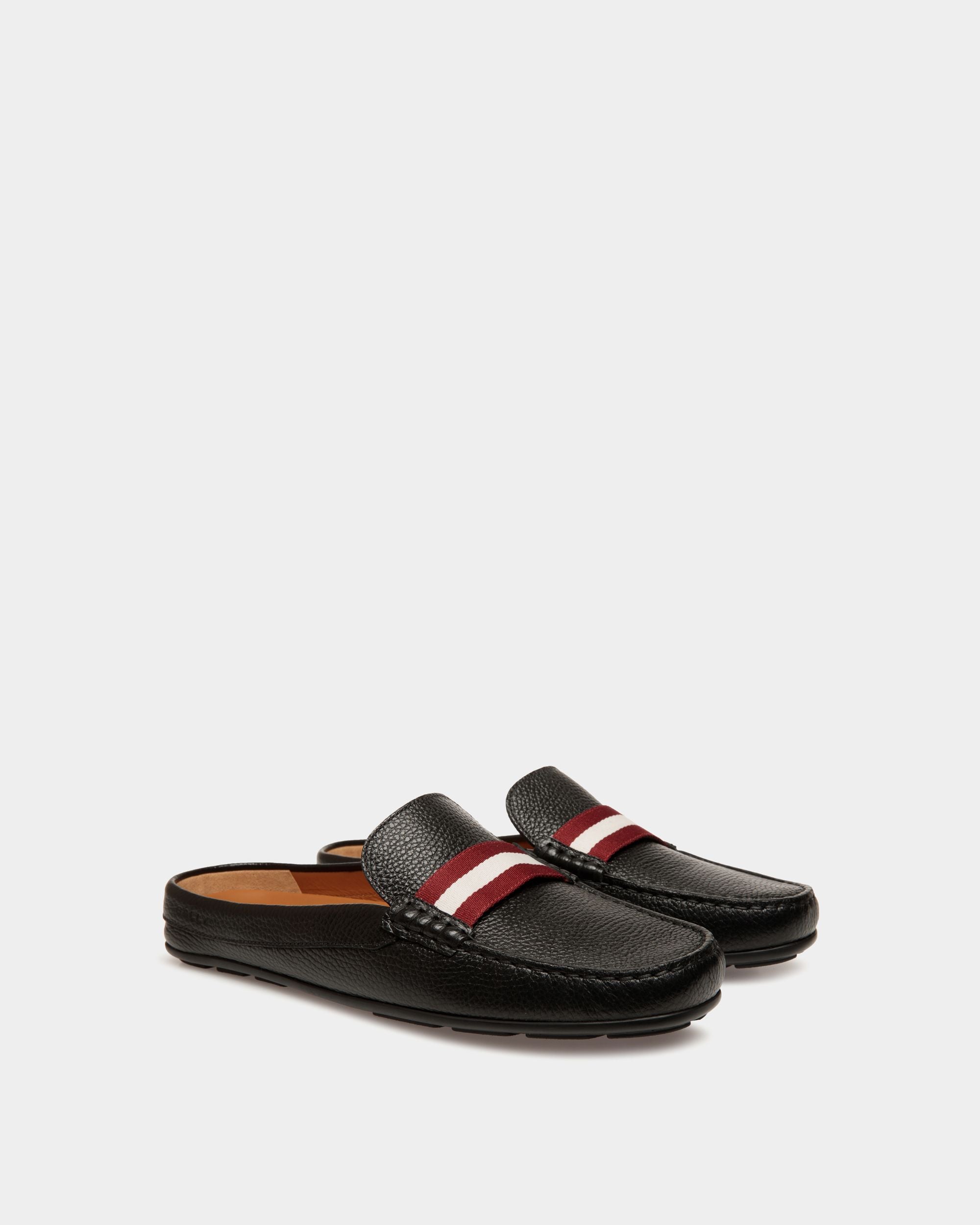 Clay Driver in Black Grained Leather - Hombre - Bally - 02