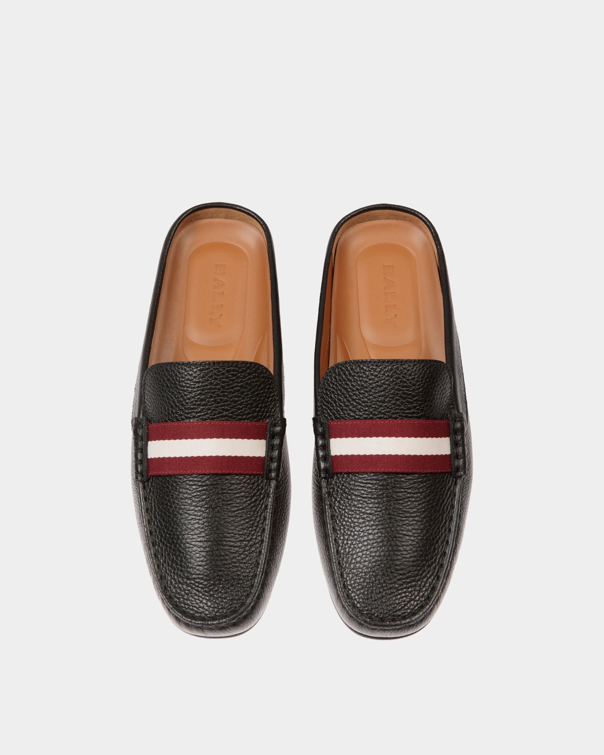 Clay Driver in Black Grained Leather - Hombre - Bally - 04