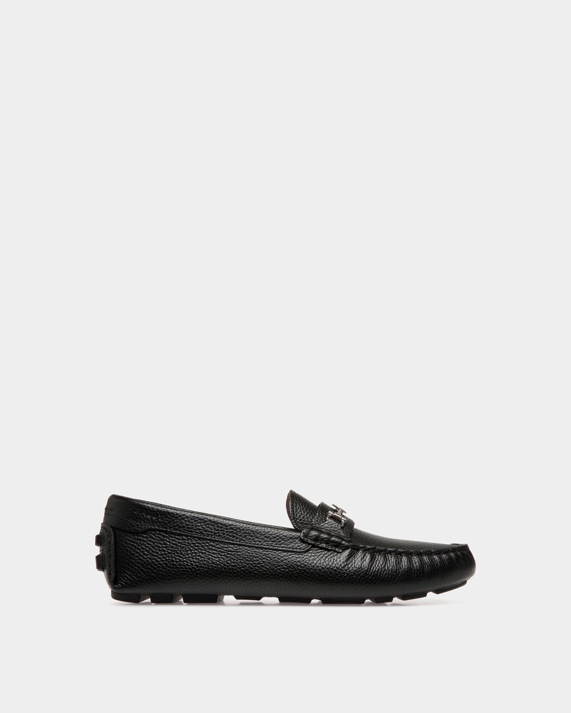 Kerbs Driver in Black Grained Leather - Men's - Bally - 01