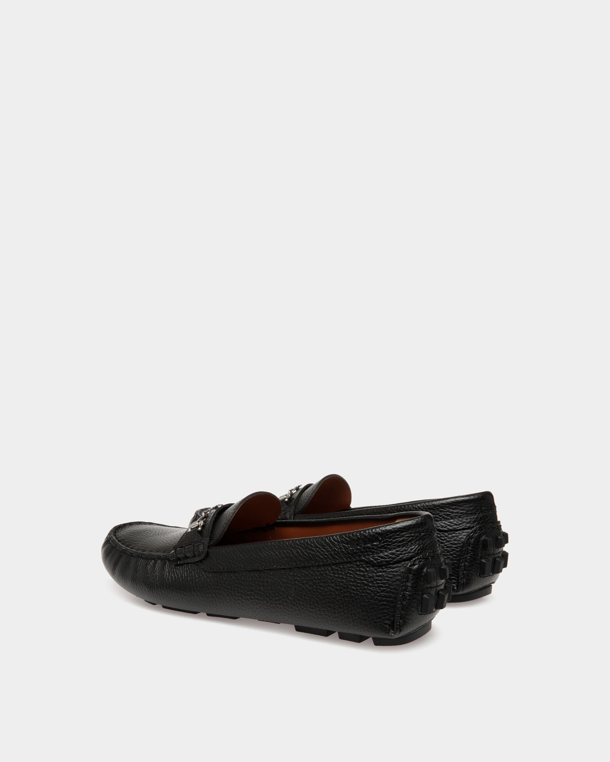 Kerbs Driver in Black Grained Leather - Men's - Bally - 03