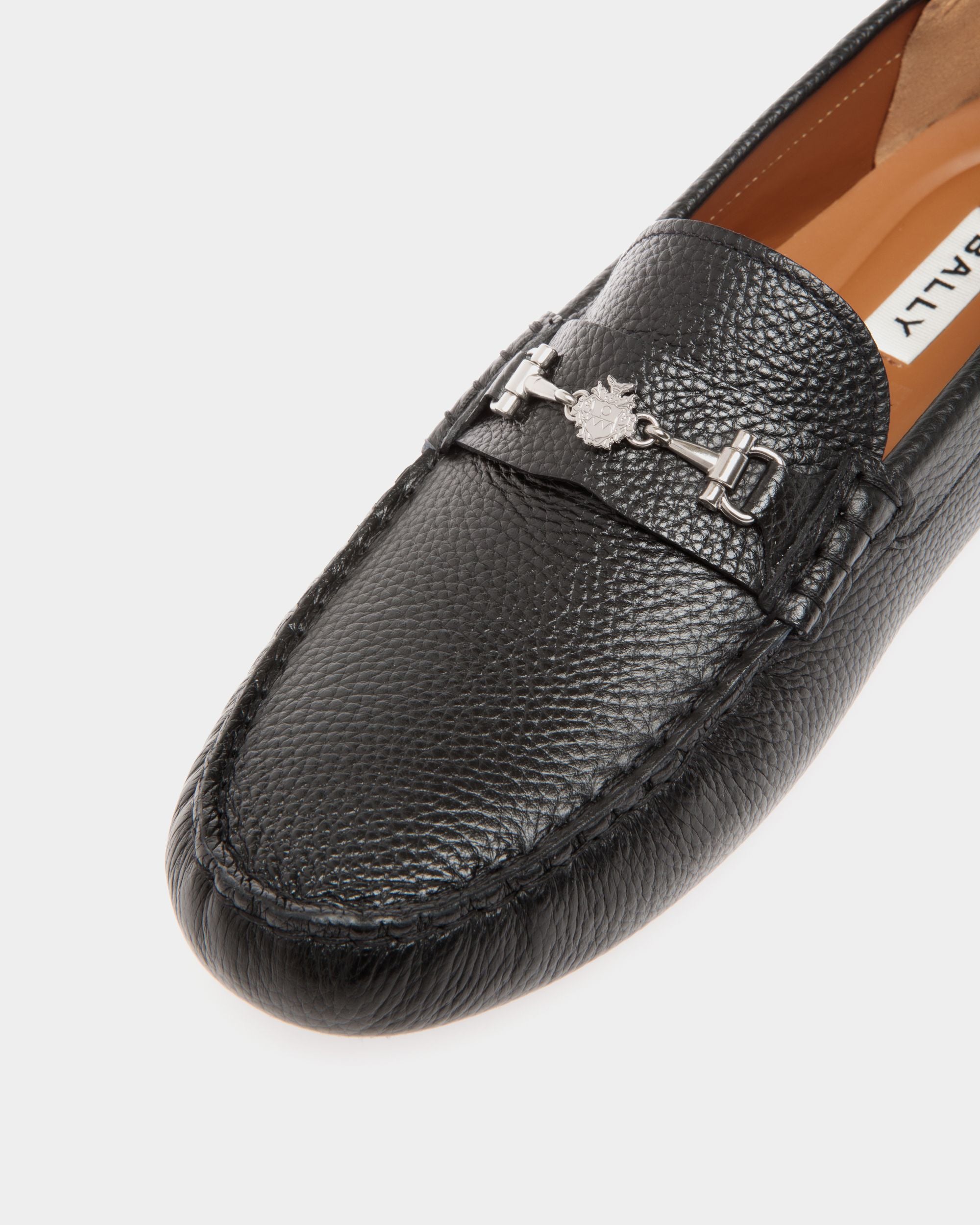 Kerbs Driver in Black Grained Leather - Men's - Bally - 05