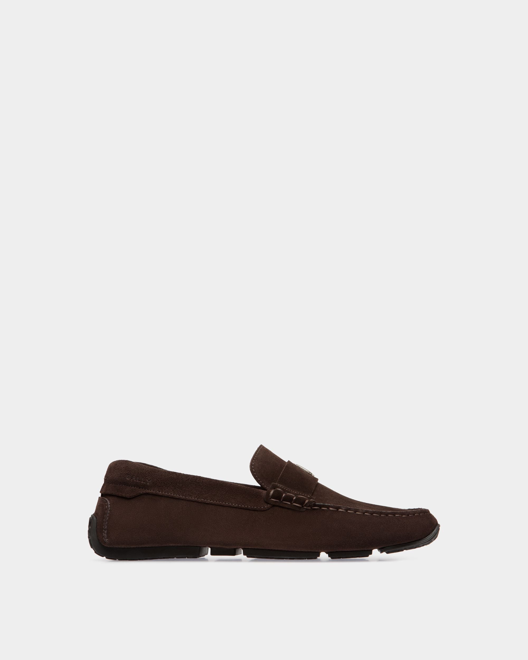 Pilot Driver in Ebano Suede - Hombre - Bally - 01