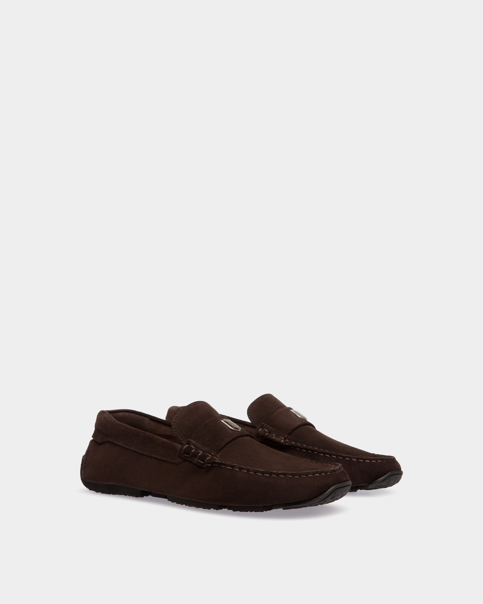 Pilot Driver in Ebano Suede - Hombre - Bally - 02
