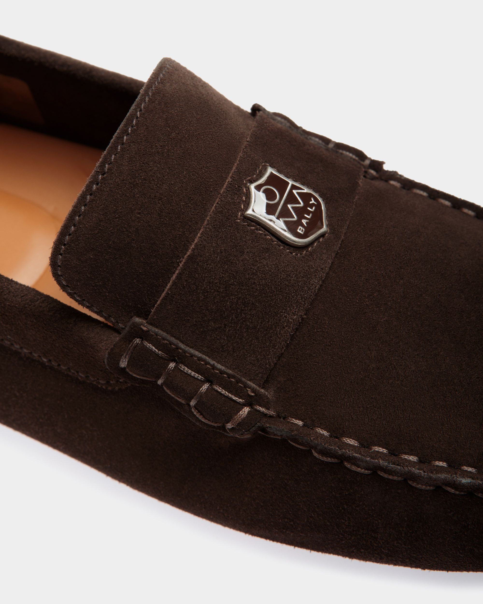 Pilot Driver in Ebano Suede - Hombre - Bally - 05