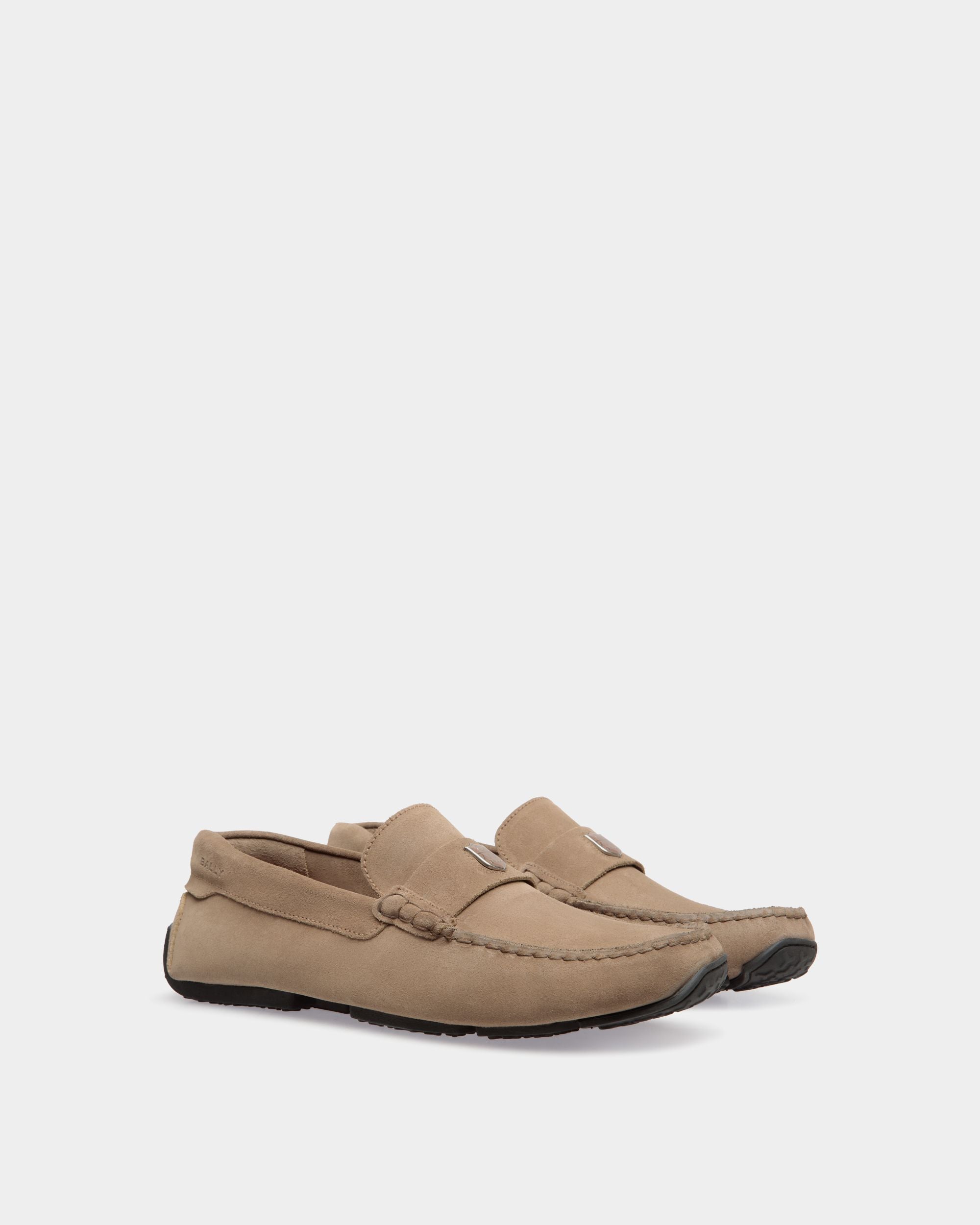 Pilot Driver in Taupe Suede - Hombre - Bally - 02