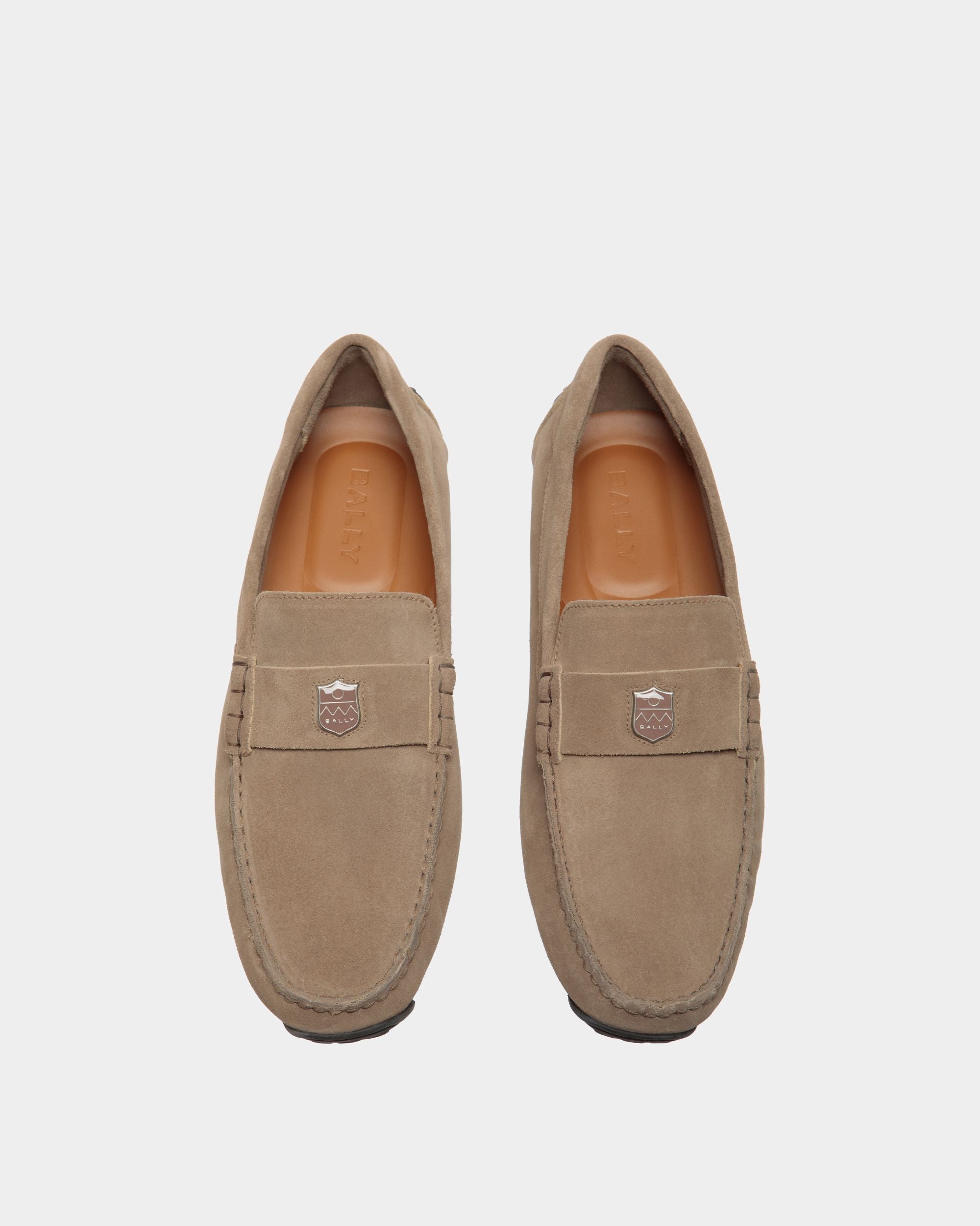 Pilot Driver in Taupe Suede - Hombre - Bally - 04