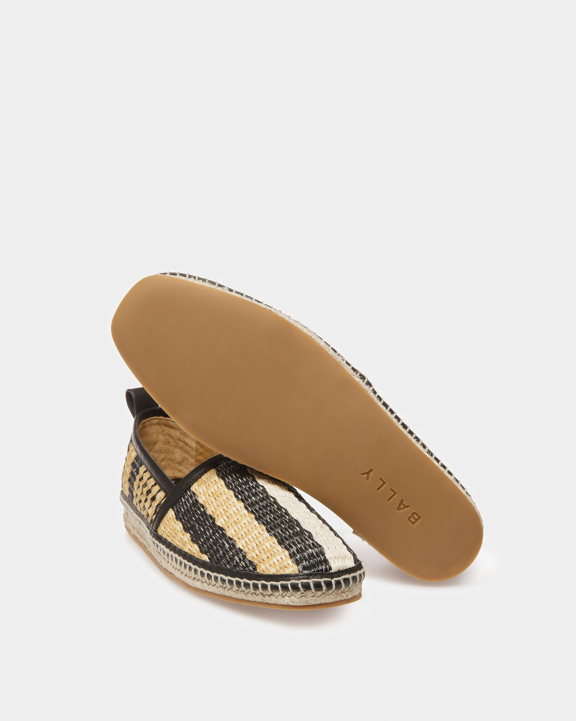 Alpargatas Karakas De Tela En Negro Y Color Hueso - Hombre - Bally - 04