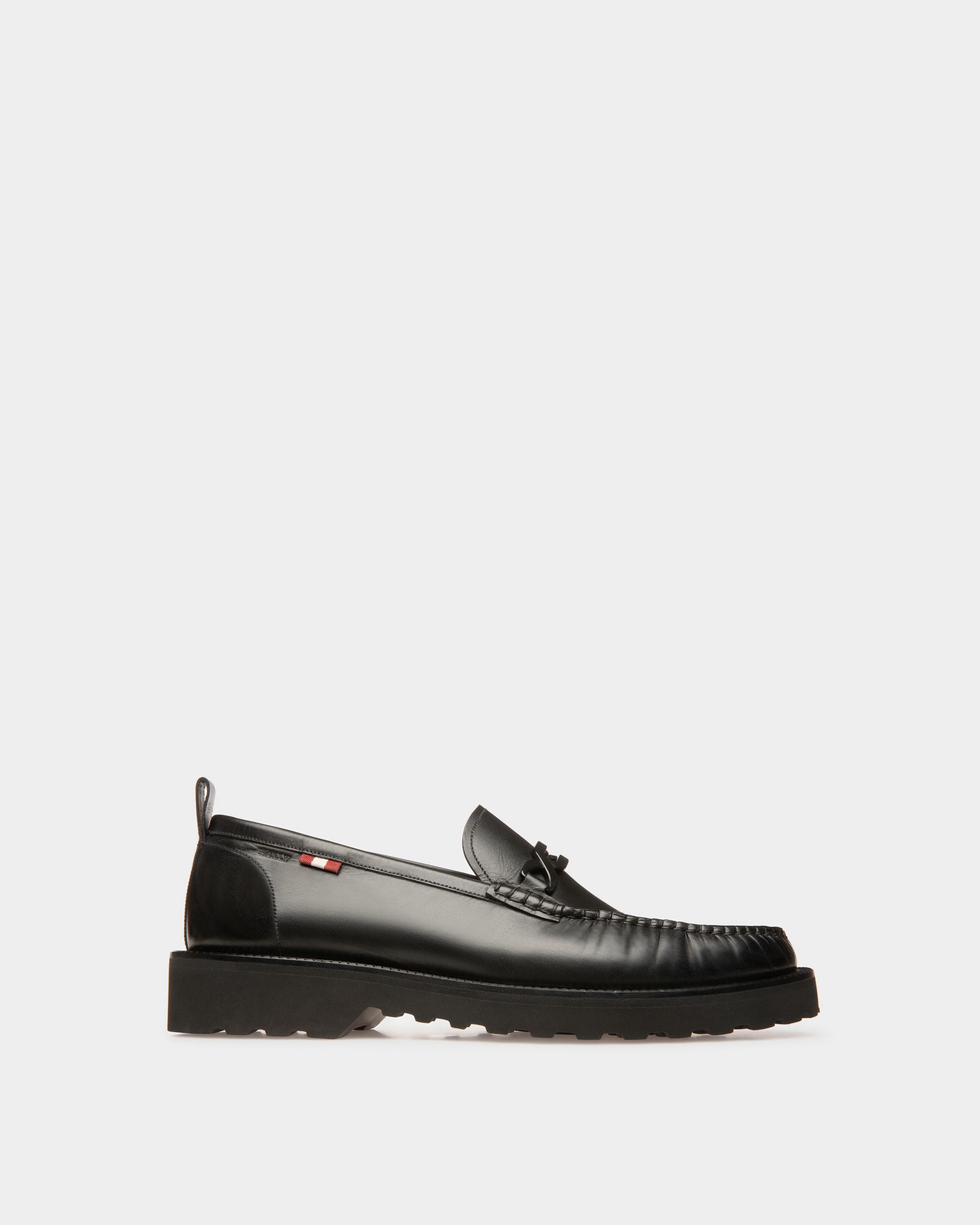 Novian Leather Mocassins In Black - Men's - Bally - 01