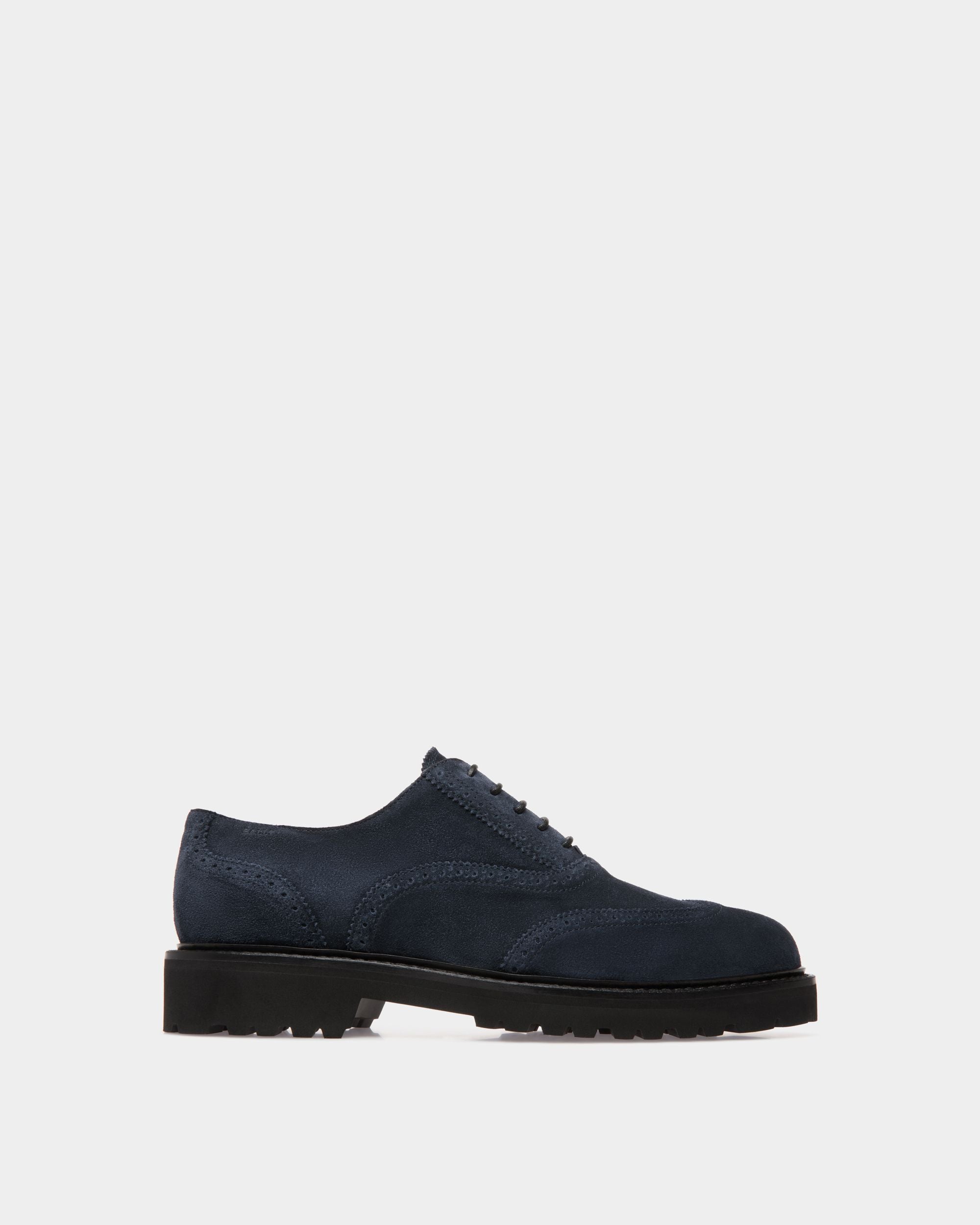 Lace-Ups In Blue Leather - Men's - Bally - 01