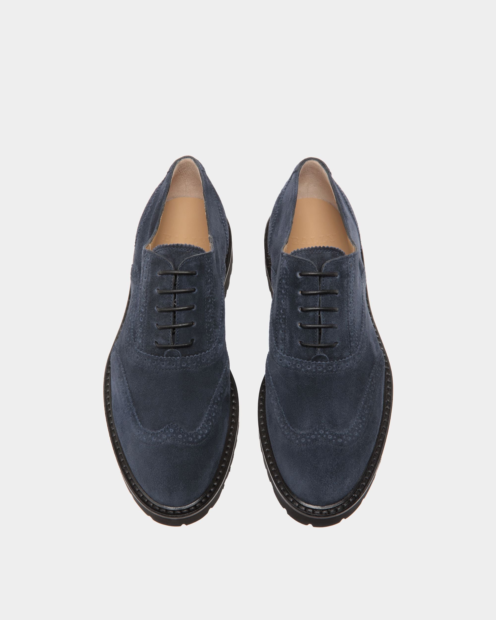 Lace-Ups In Blue Leather - Men's - Bally - 04