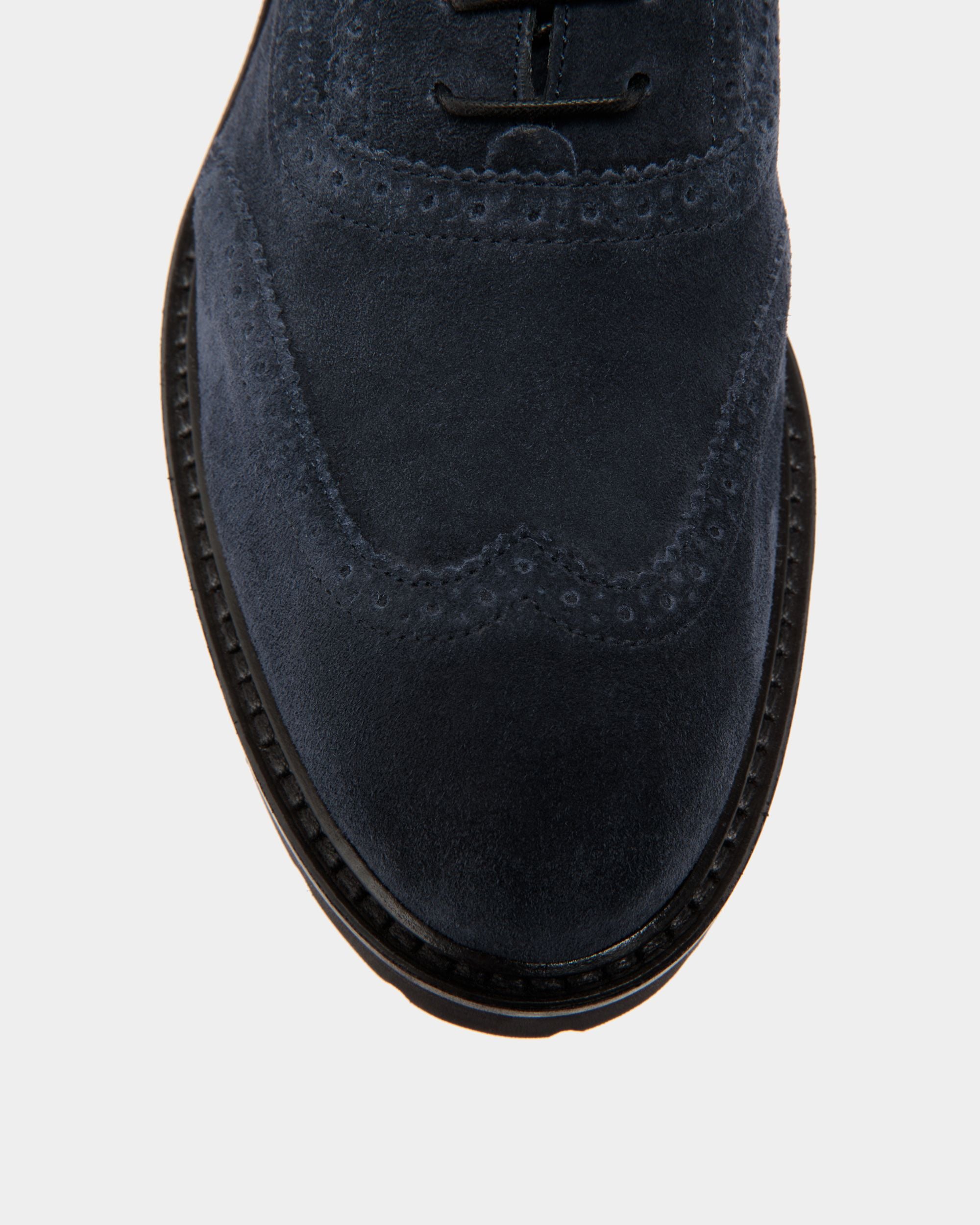 Lace-Ups In Blue Leather - Men's - Bally - 05