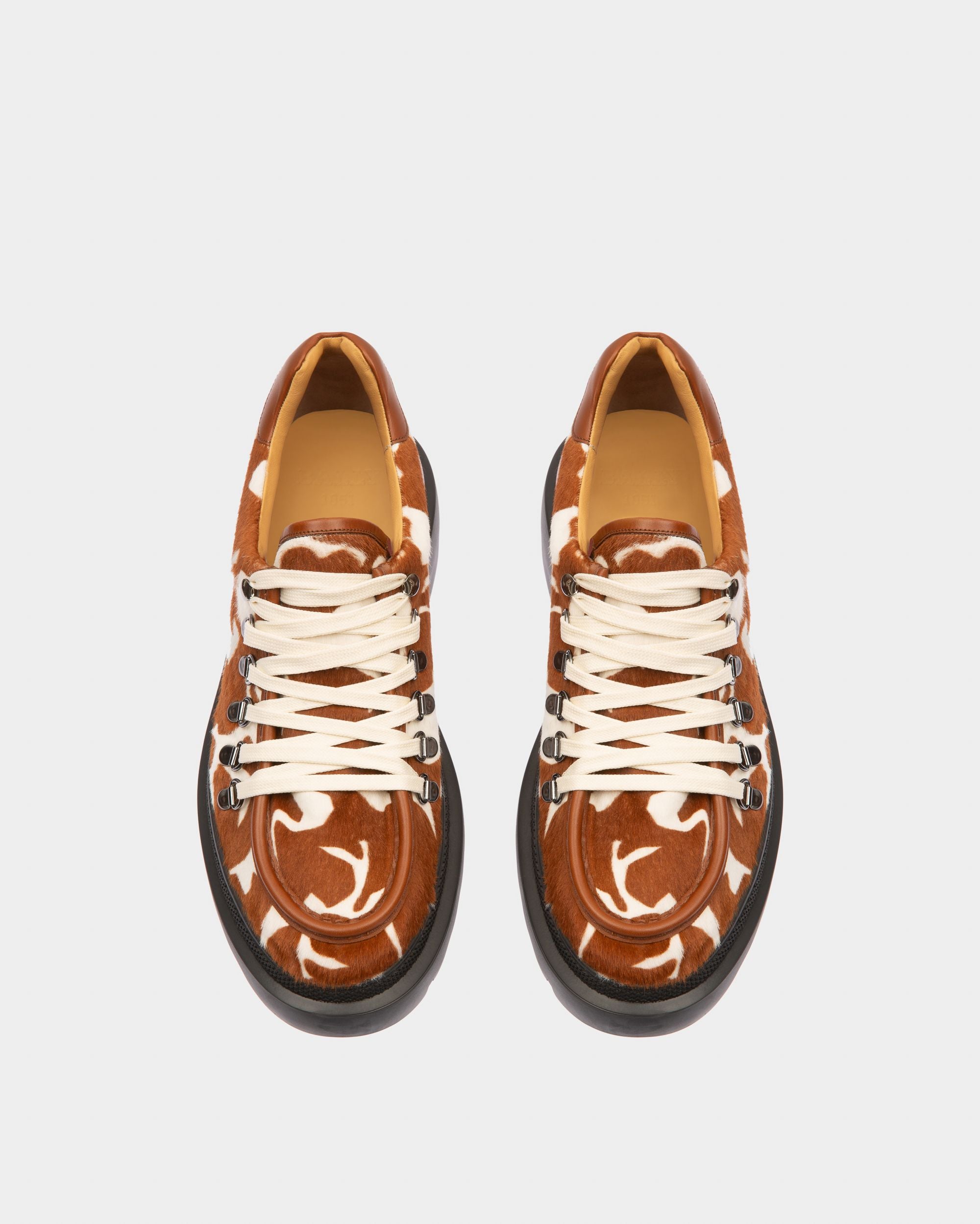 Varshal Leather Derbies In White & Brown - Men's - Bally - 02