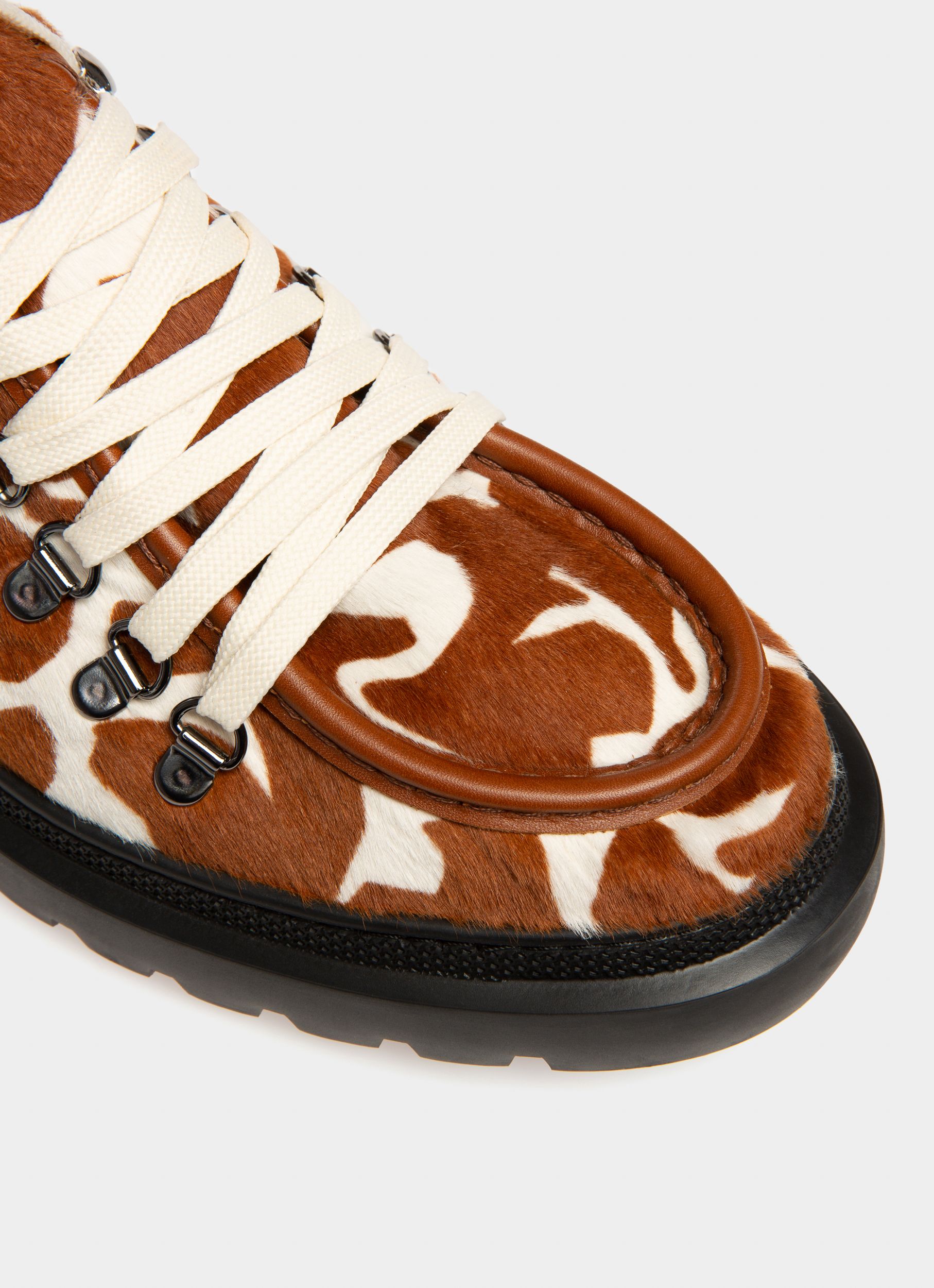 Varshal Leather Derbies In White & Brown - Men's - Bally - 06