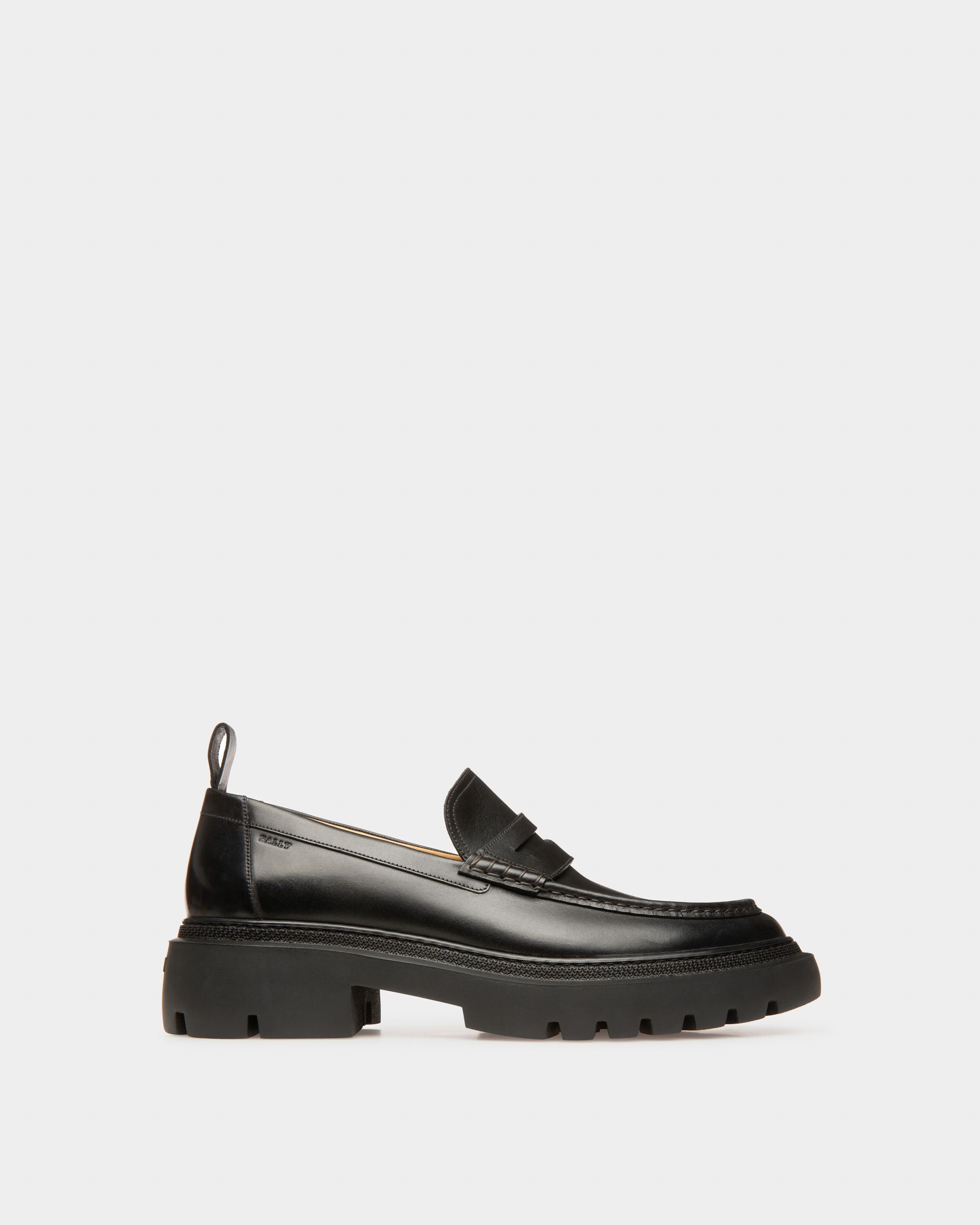 Valerio Leather Moccassins In Black - Men's - Bally - 01