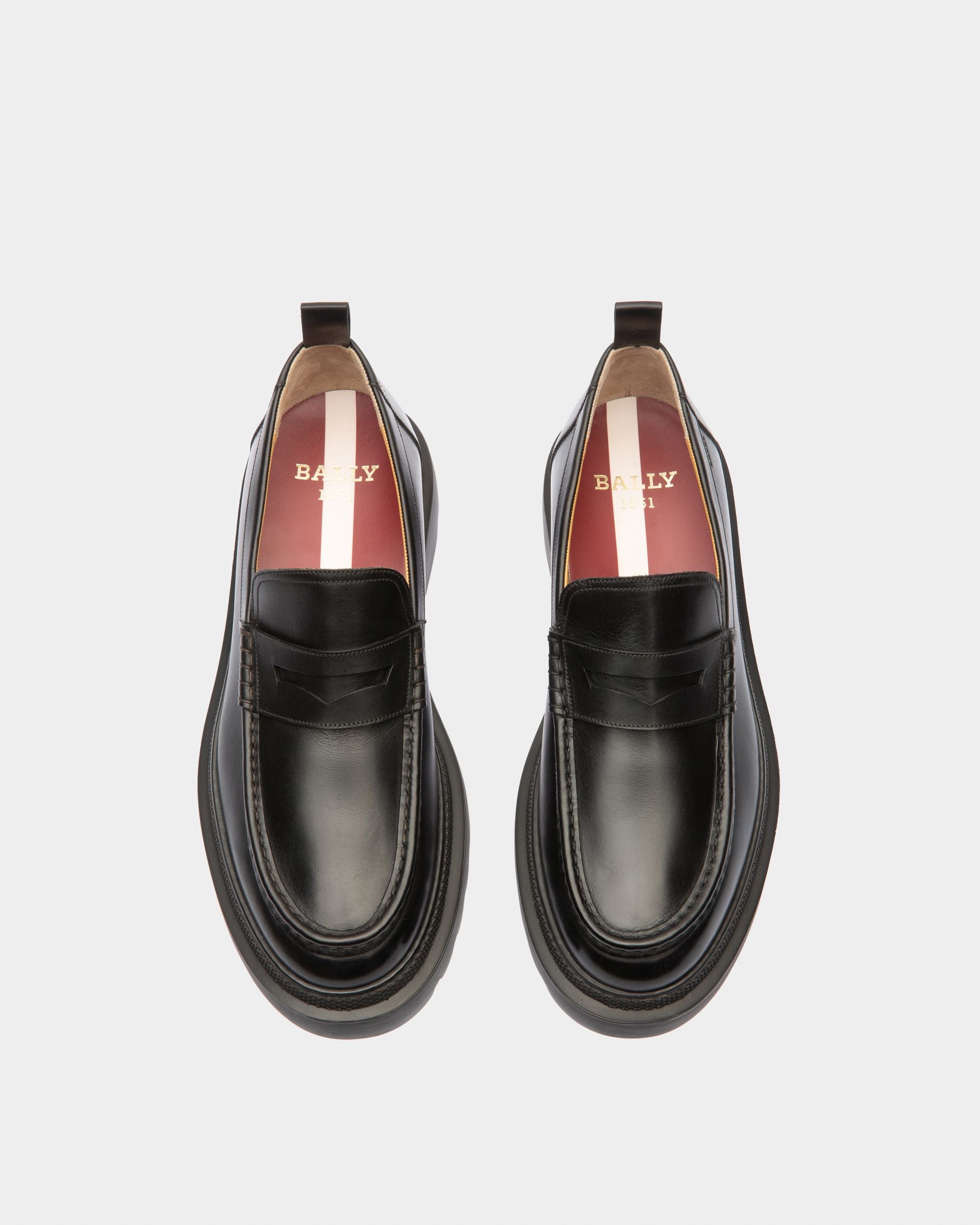 Valerio Leather Moccassins In Black - Men's - Bally - 02