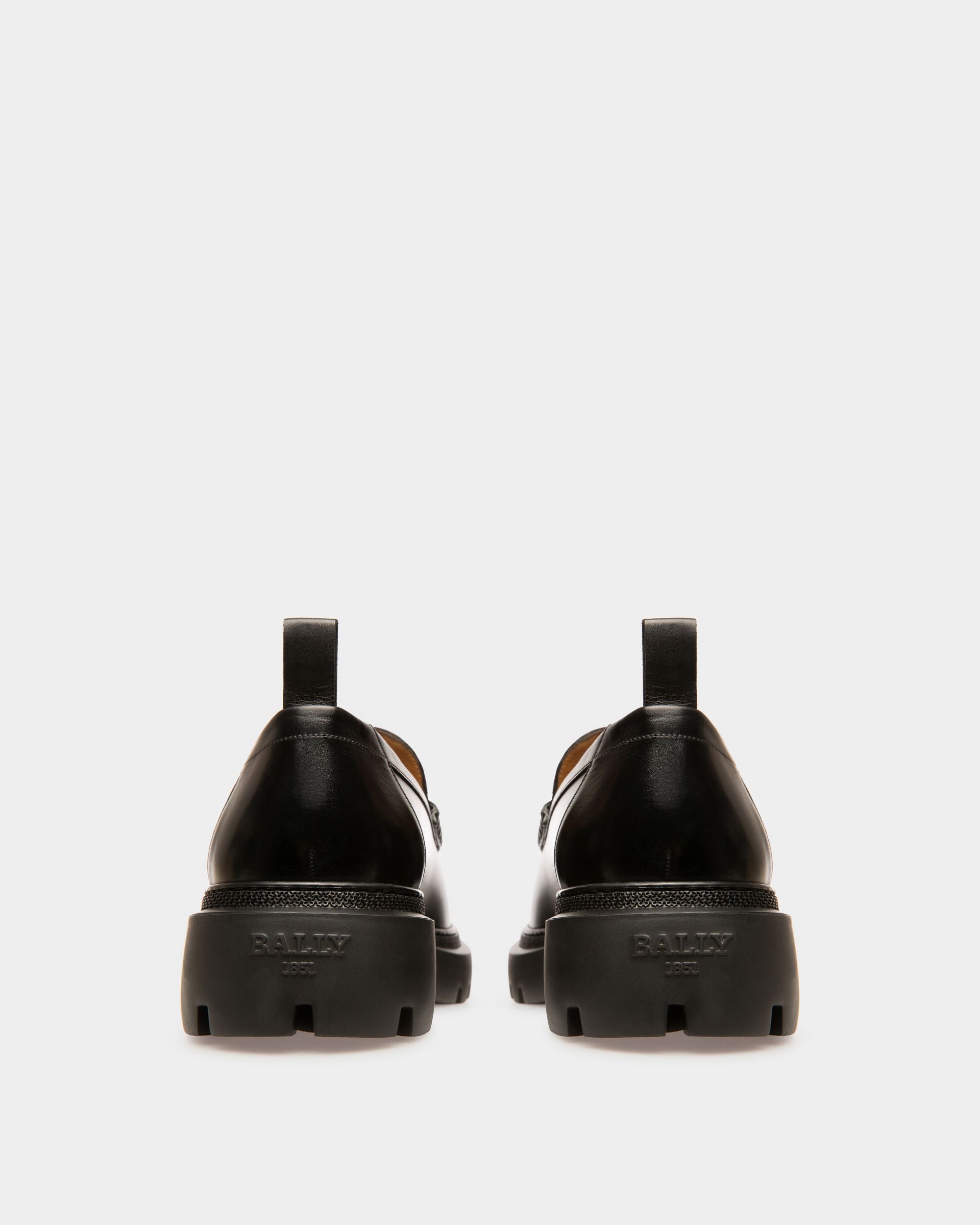 Valerio Leather Moccassins In Black - Men's - Bally - 03