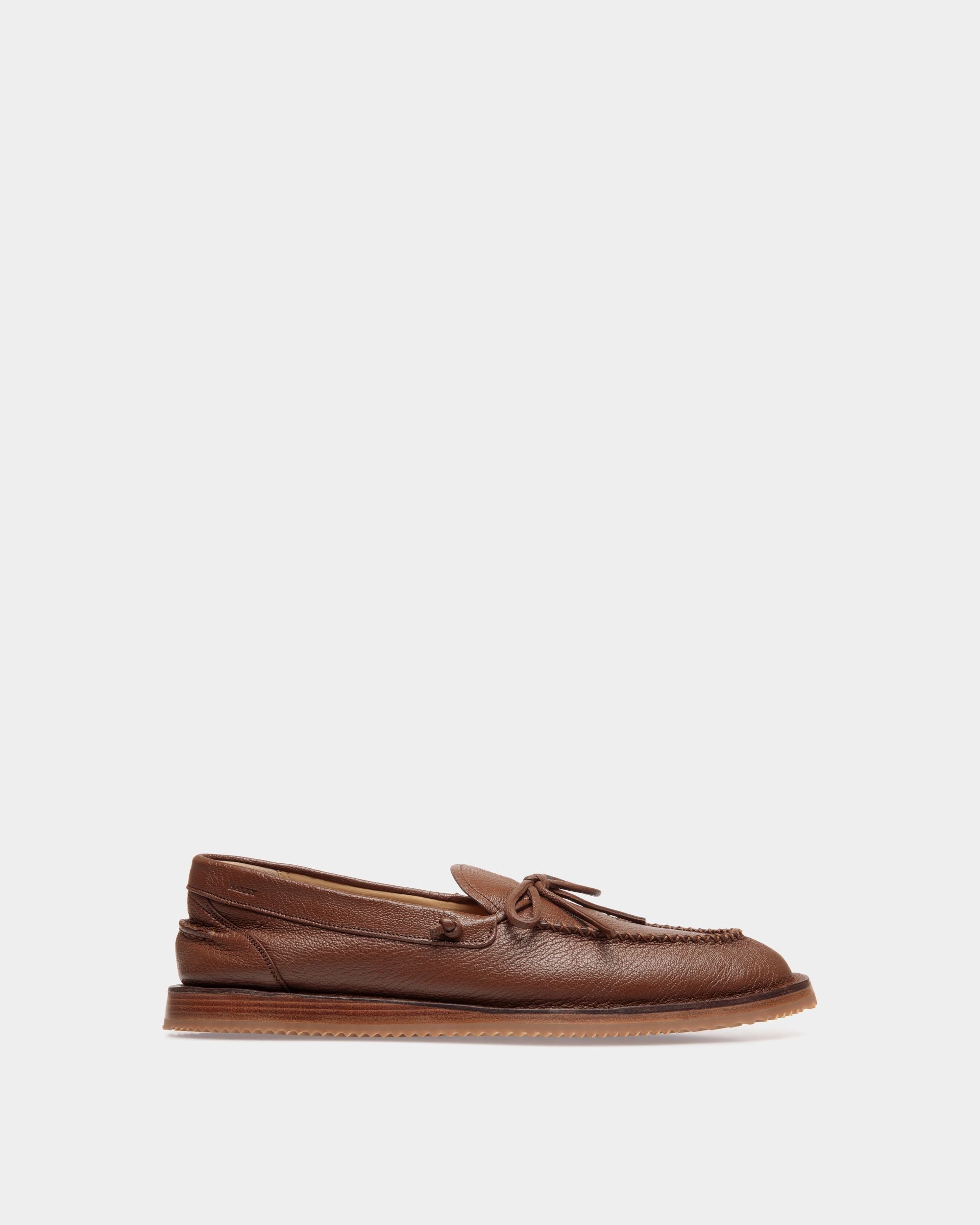 Florida Loafer In Brown Leather - Men's - Bally - 01