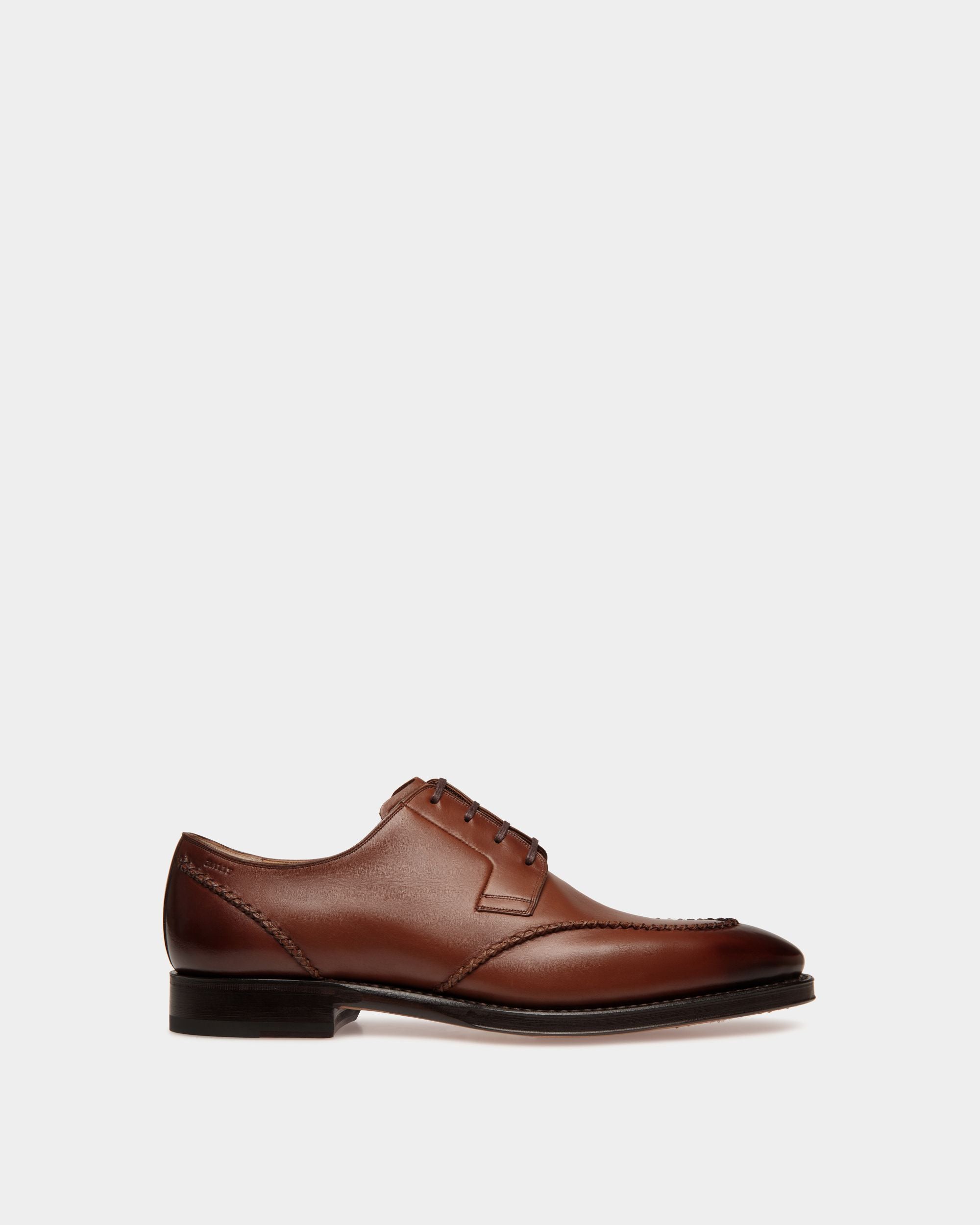 Zapato Derby Scribe Novo De Piel Marrón - Hombre - Bally - 01