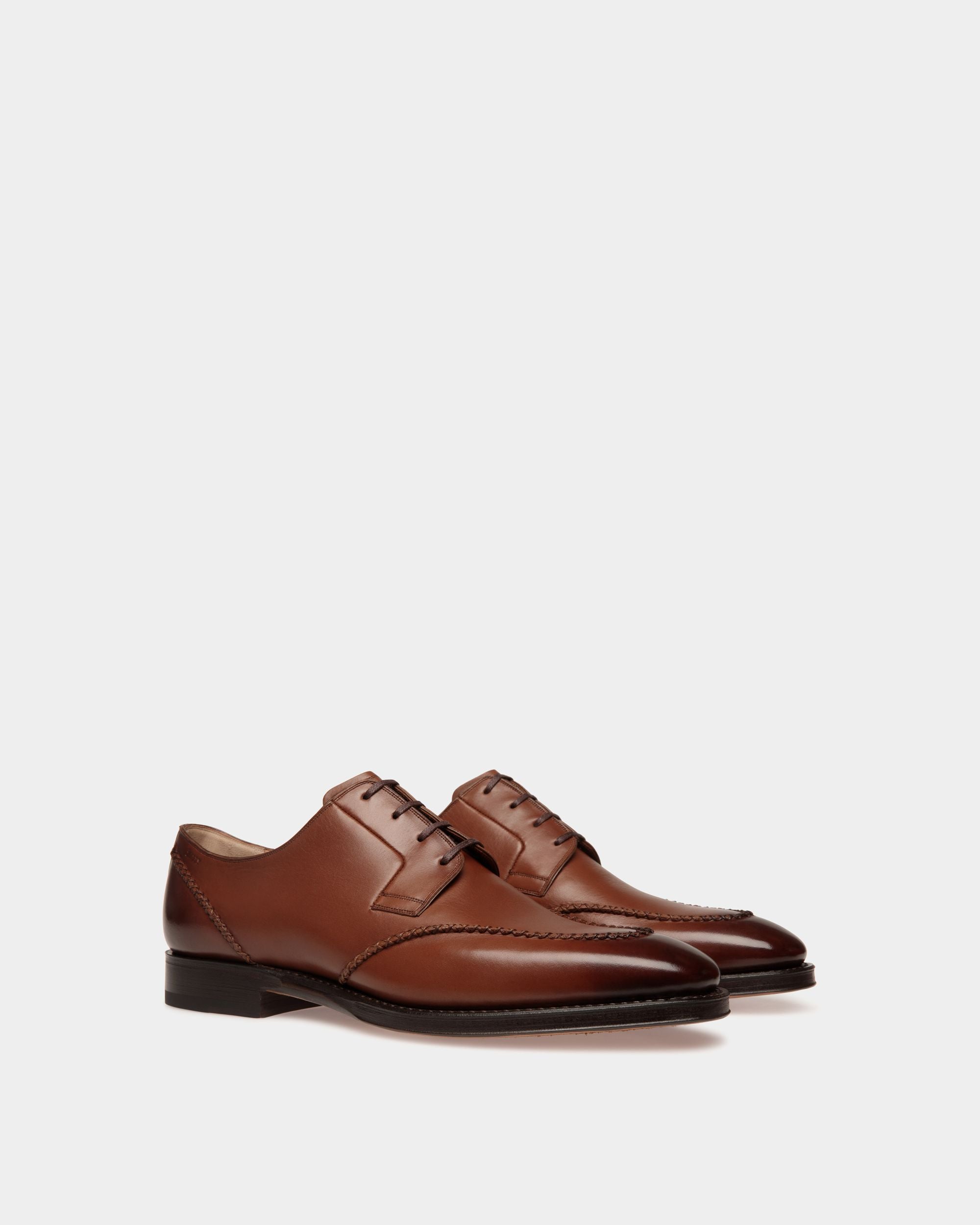 Zapato Derby Scribe Novo De Piel Marrón - Hombre - Bally - 03