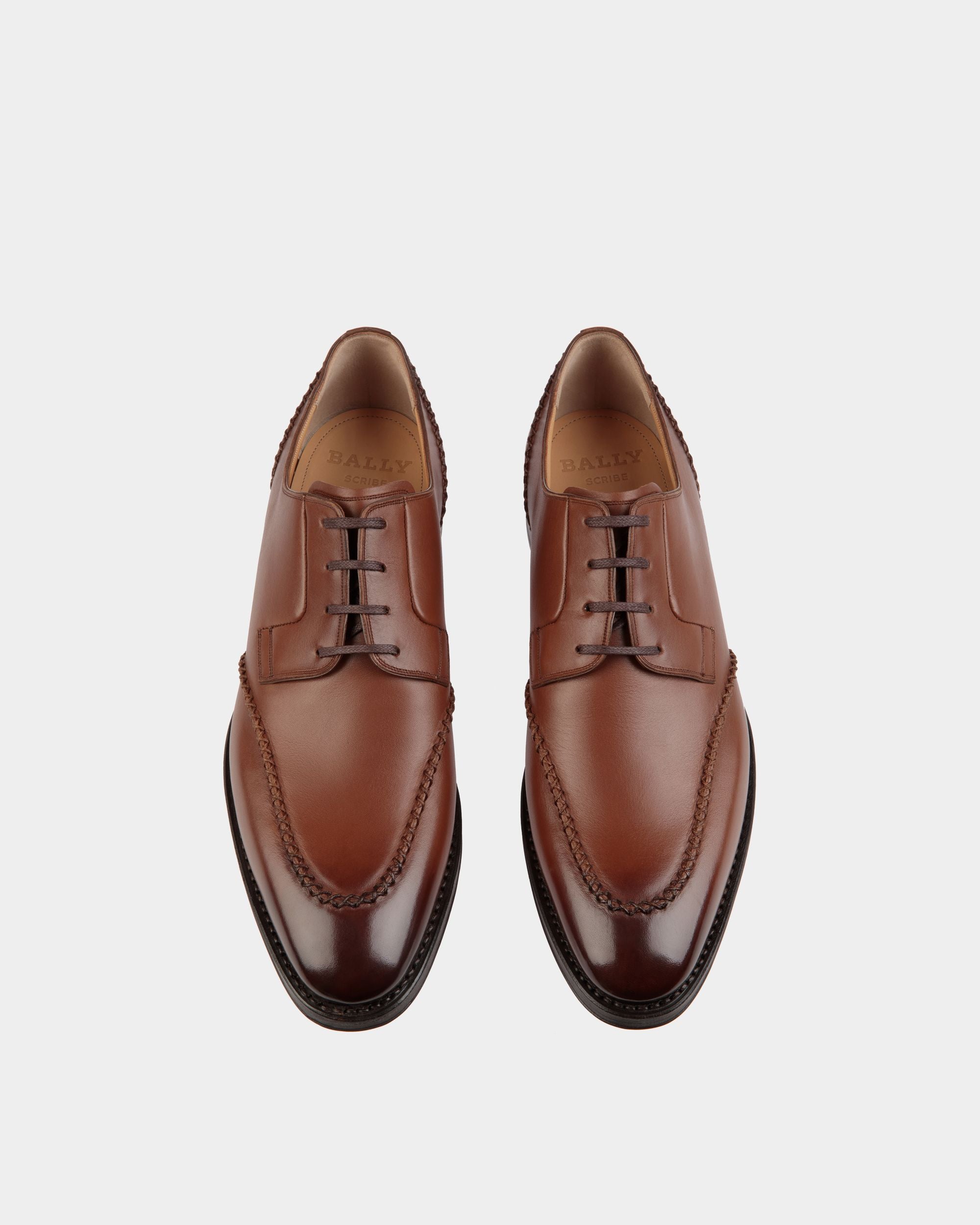 Zapato Derby Scribe Novo De Piel Marrón - Hombre - Bally - 05