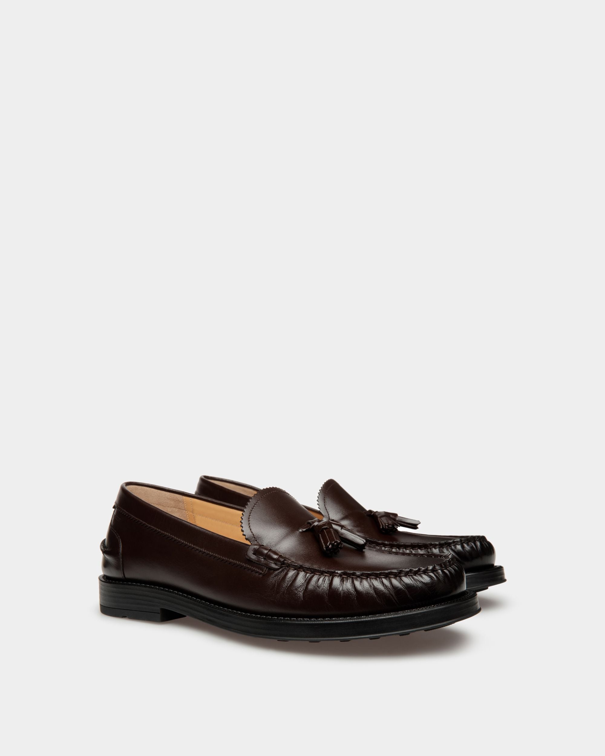 Rome Moccasin In Dark Brown Leather - Men's - Bally - 04
