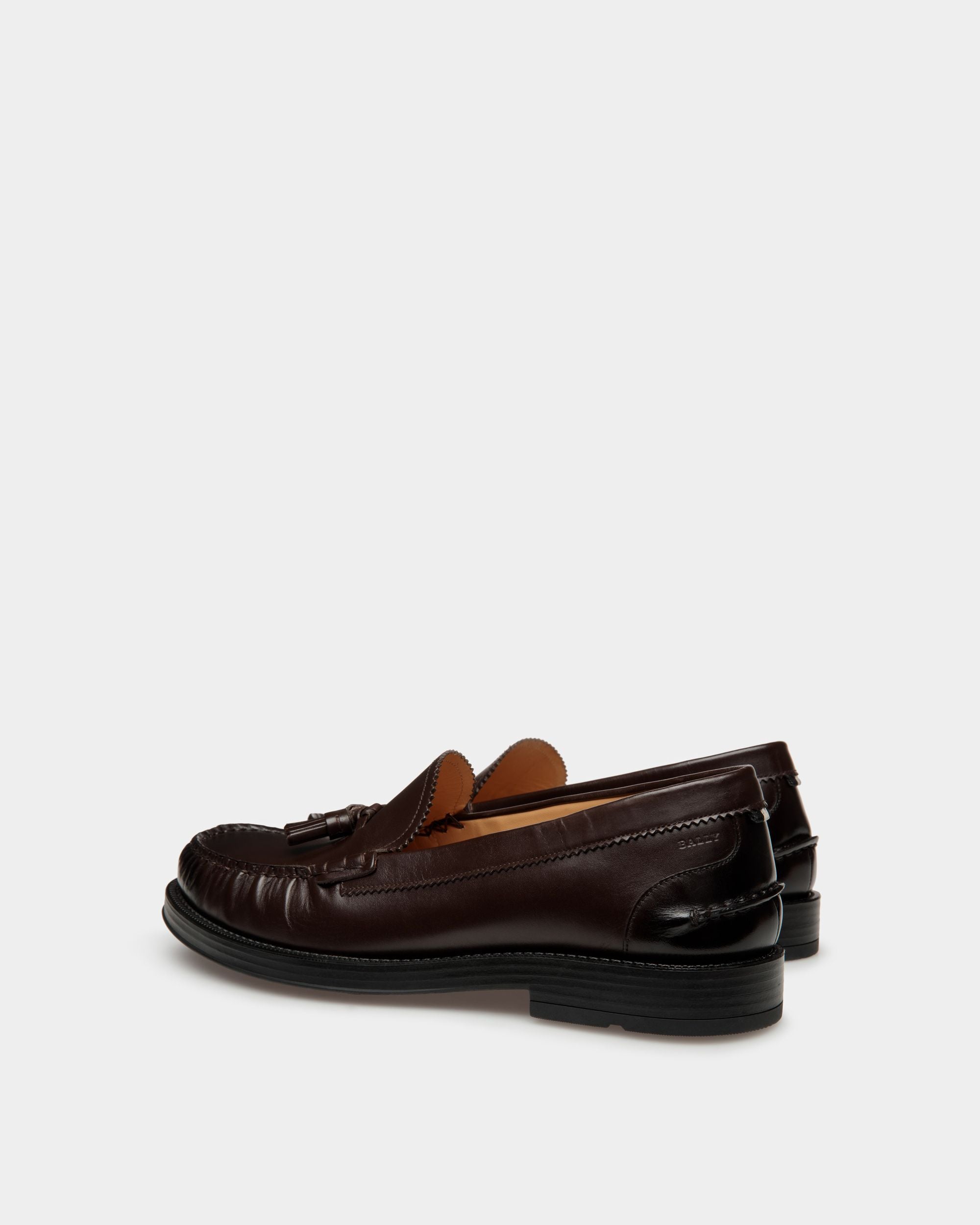 Rome Moccasin In Dark Brown Leather - Men's - Bally - 05