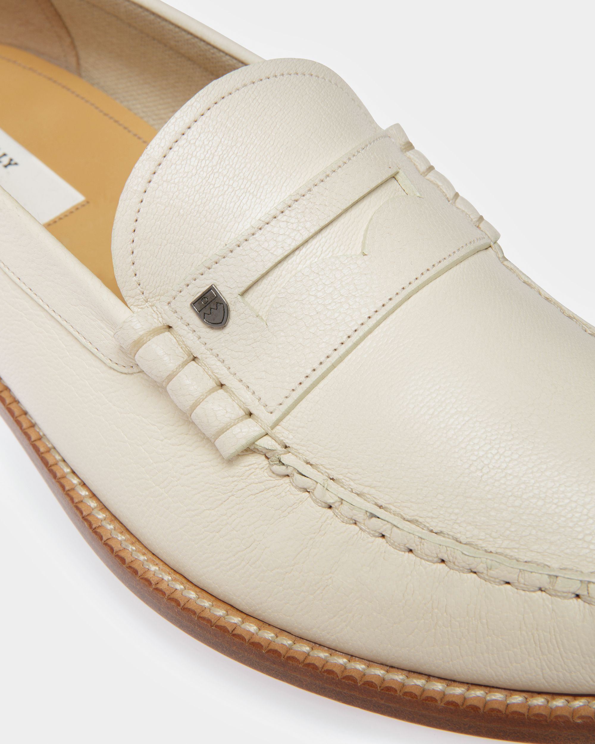 Ron Mocasines De Piel Color Hueso - Hombre - Bally - 06