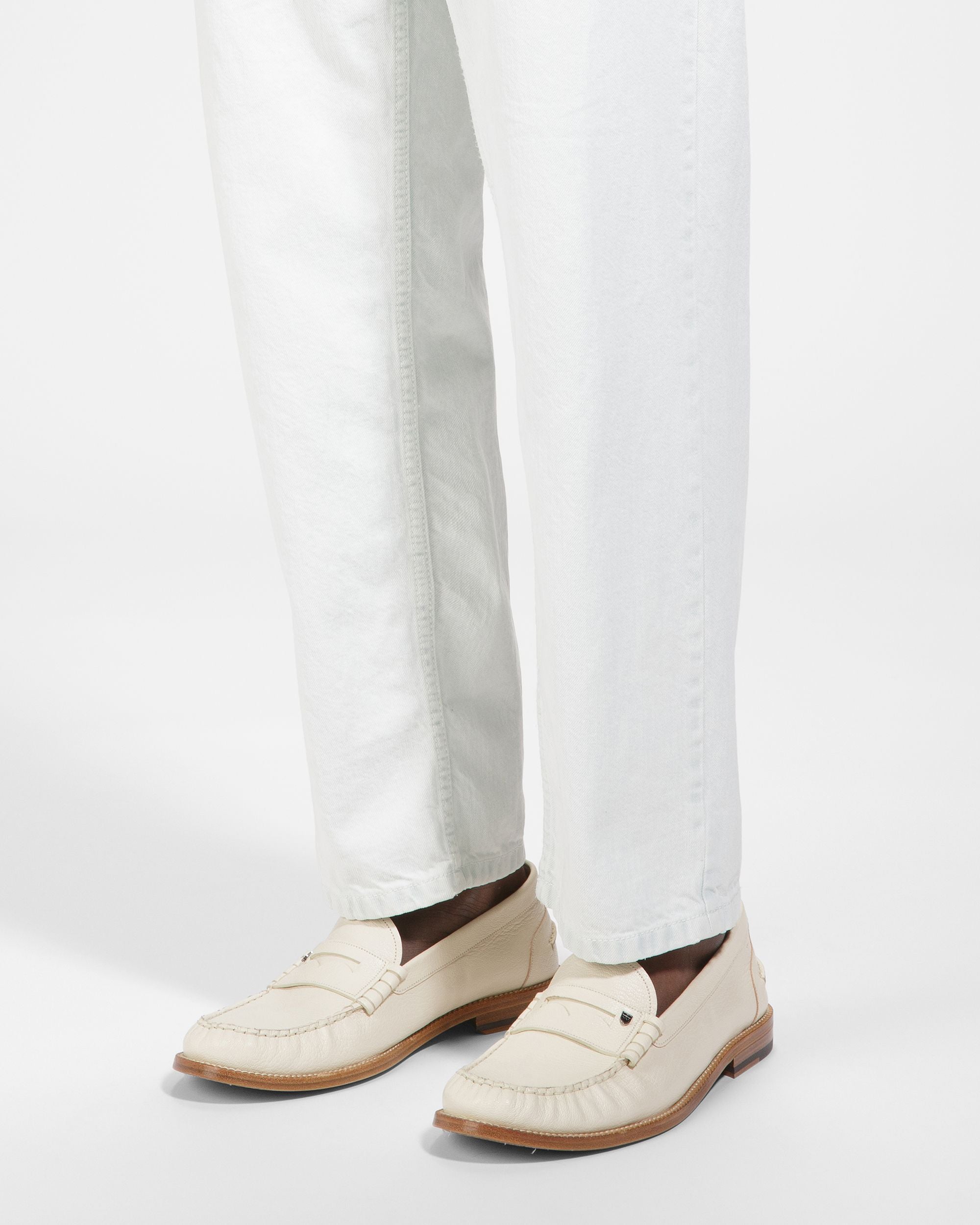 Ron Mocasines De Piel Color Hueso - Hombre - Bally - 09