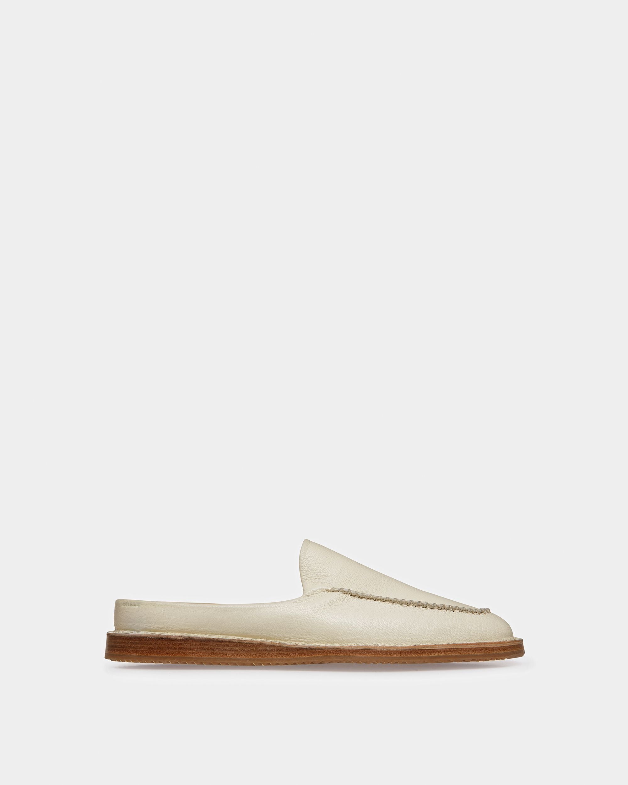 Fosko Pantuflas De Piel Color Hueso - Hombre - Bally - 01