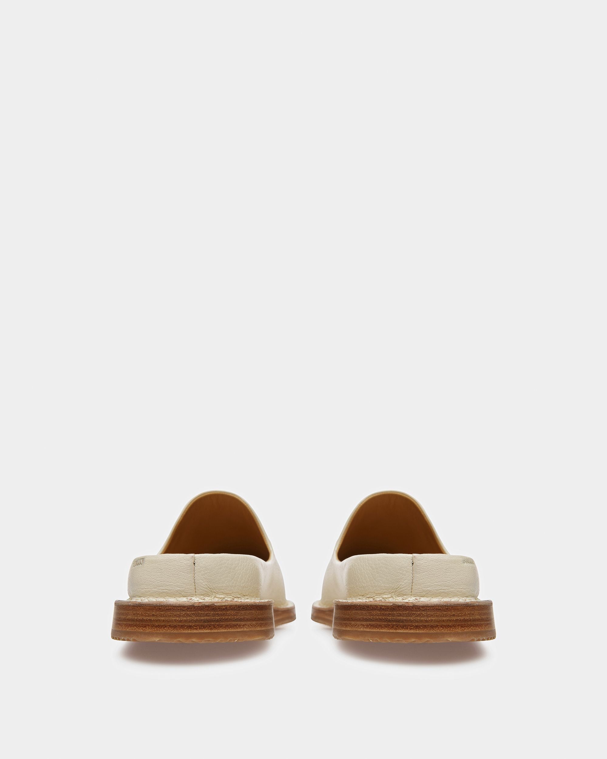 Fosko Pantuflas De Piel Color Hueso - Hombre - Bally - 03