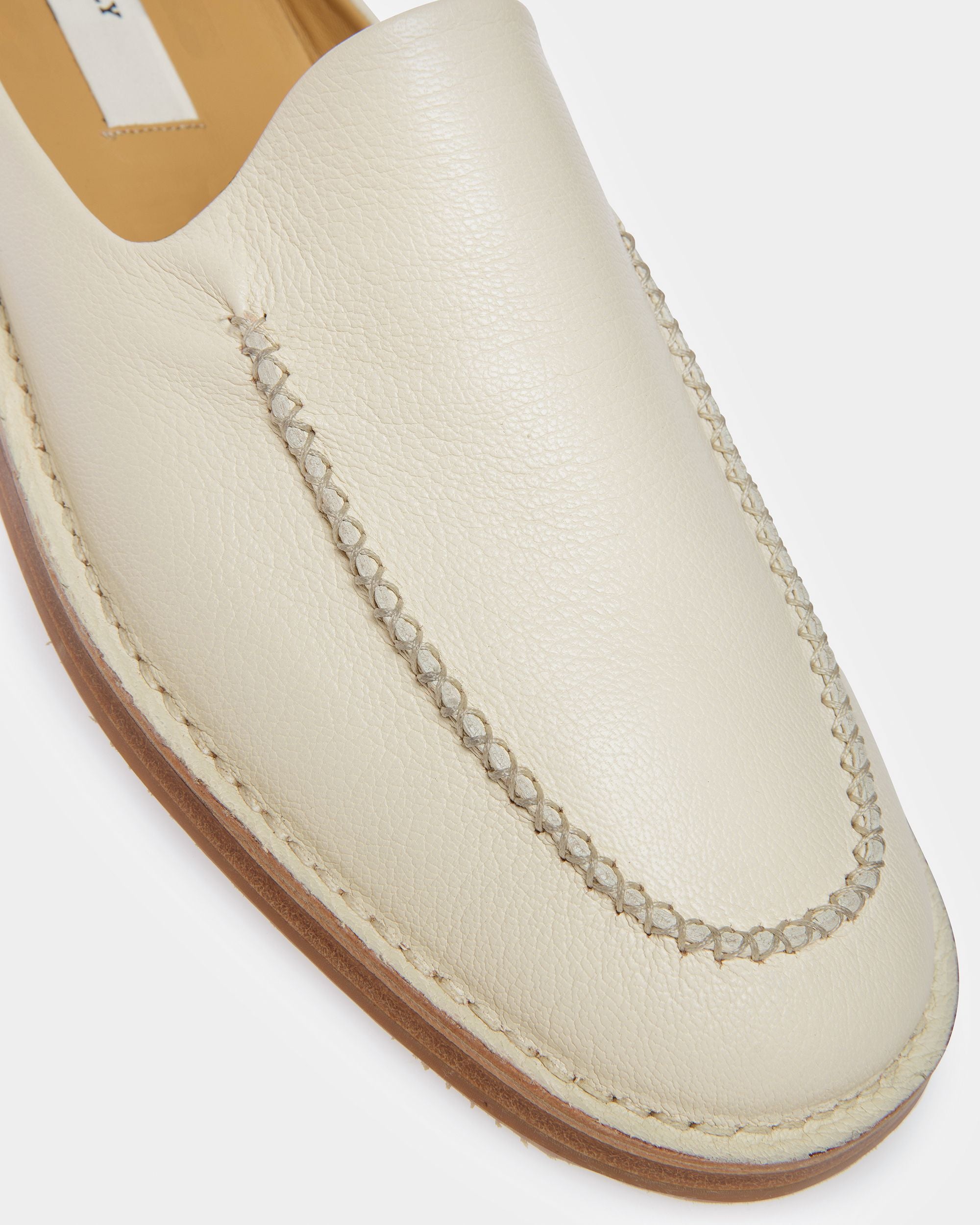 Fosko Pantuflas De Piel Color Hueso - Hombre - Bally - 05