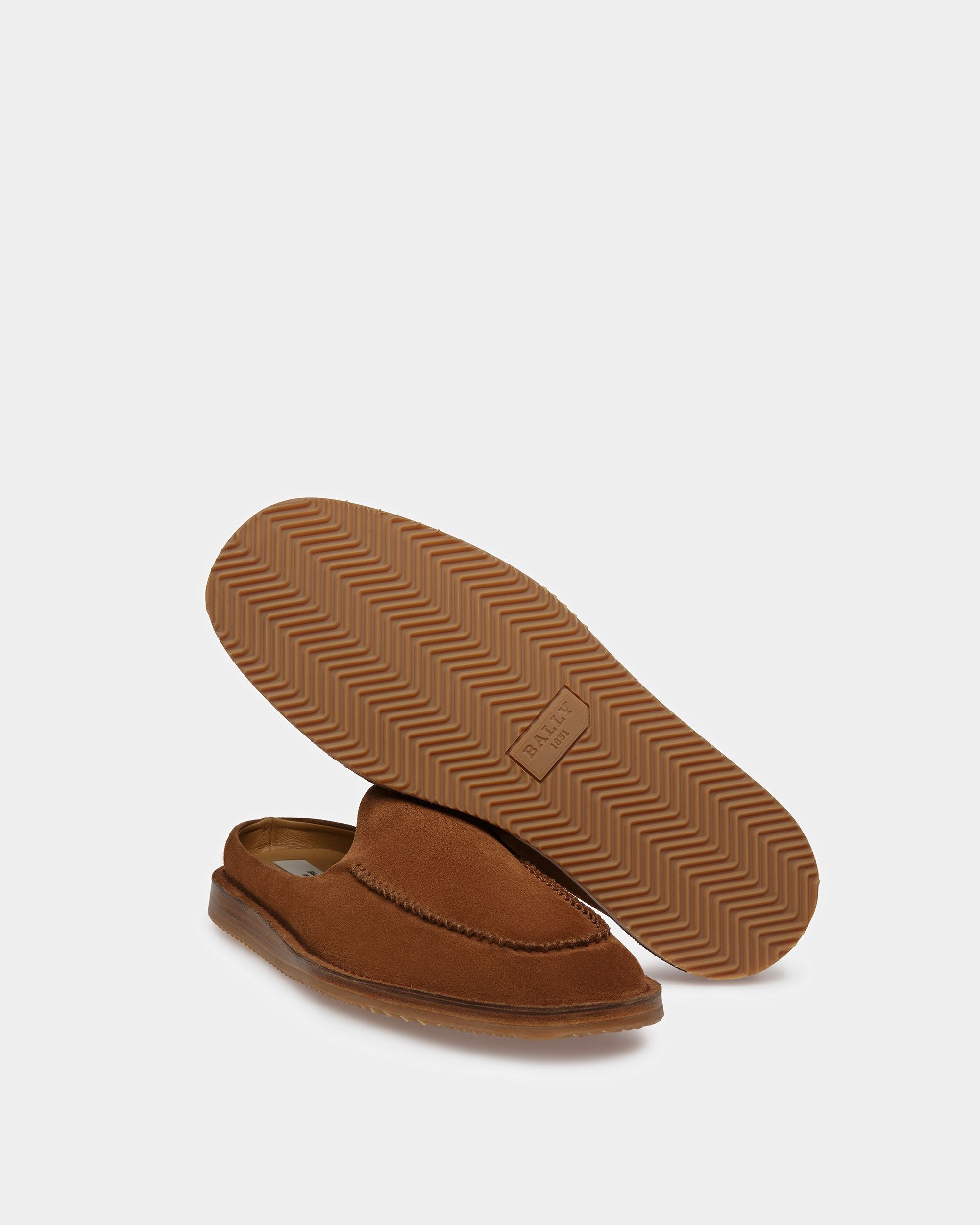 Fosko Pantuflas De Piel En Marrón - Hombre - Bally - 04