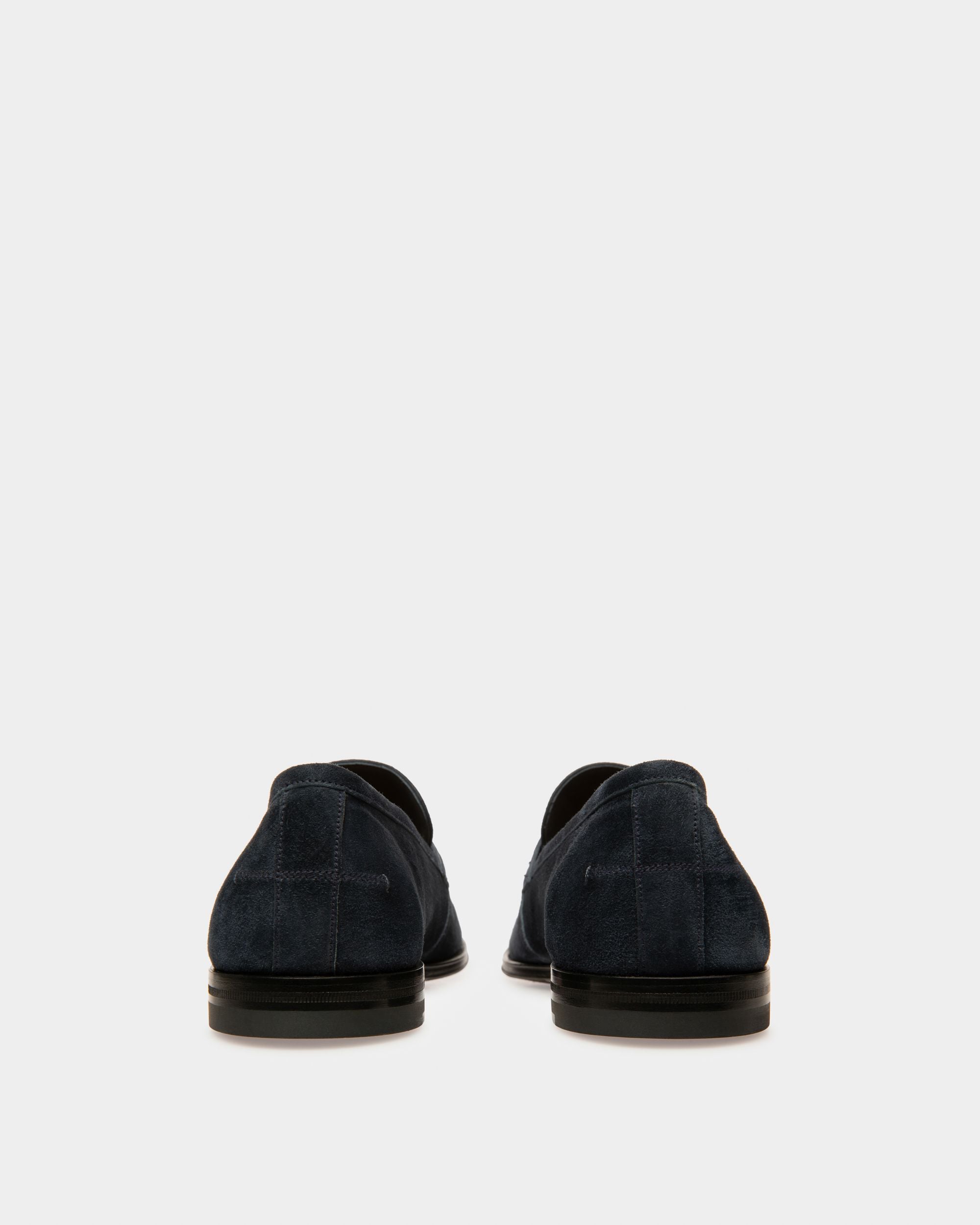 Webb Leather Loafers In Navy - Men's - Bally - 03