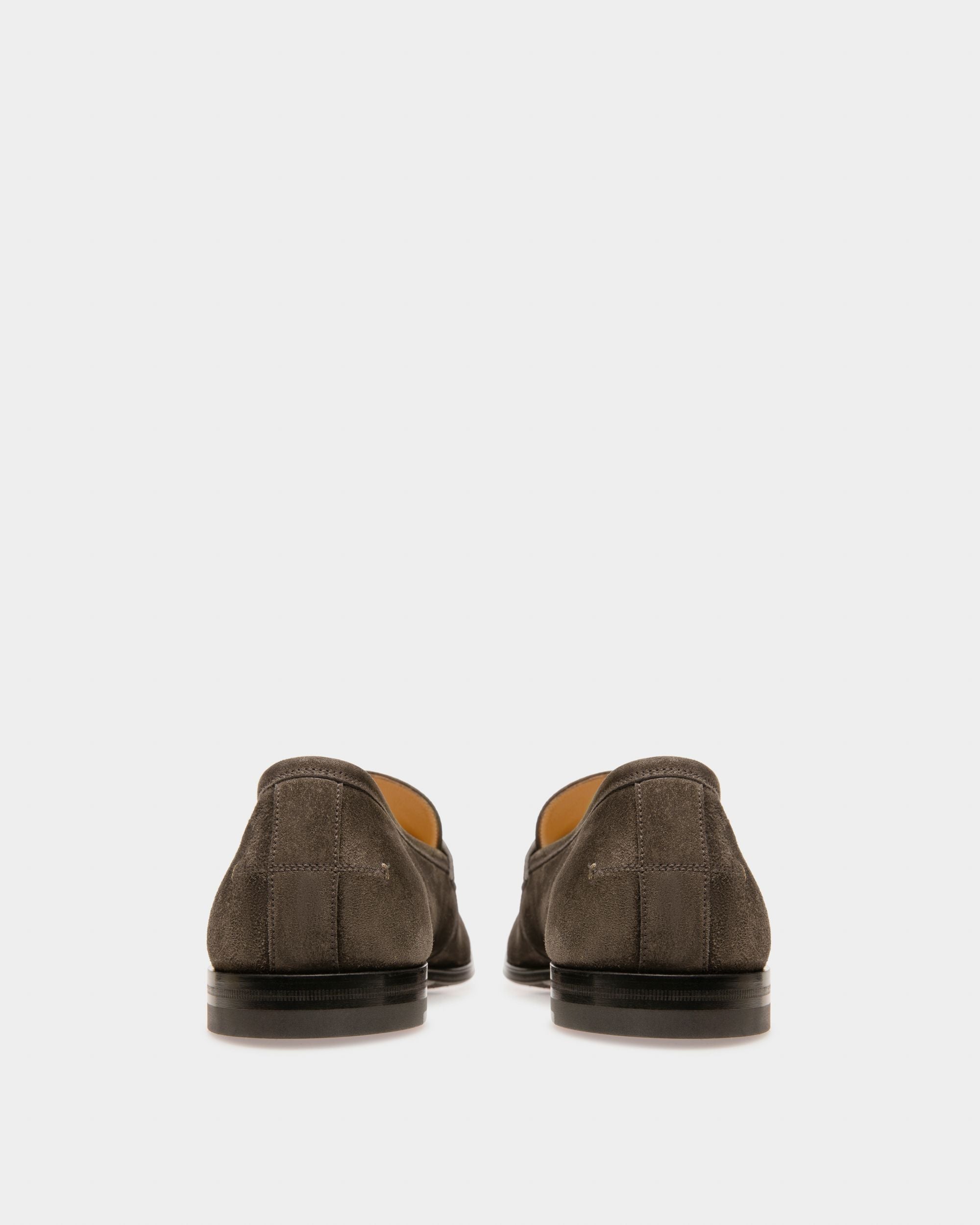Webb Mocasines En Piel De Color Verde Militar - Hombre - Bally - 03