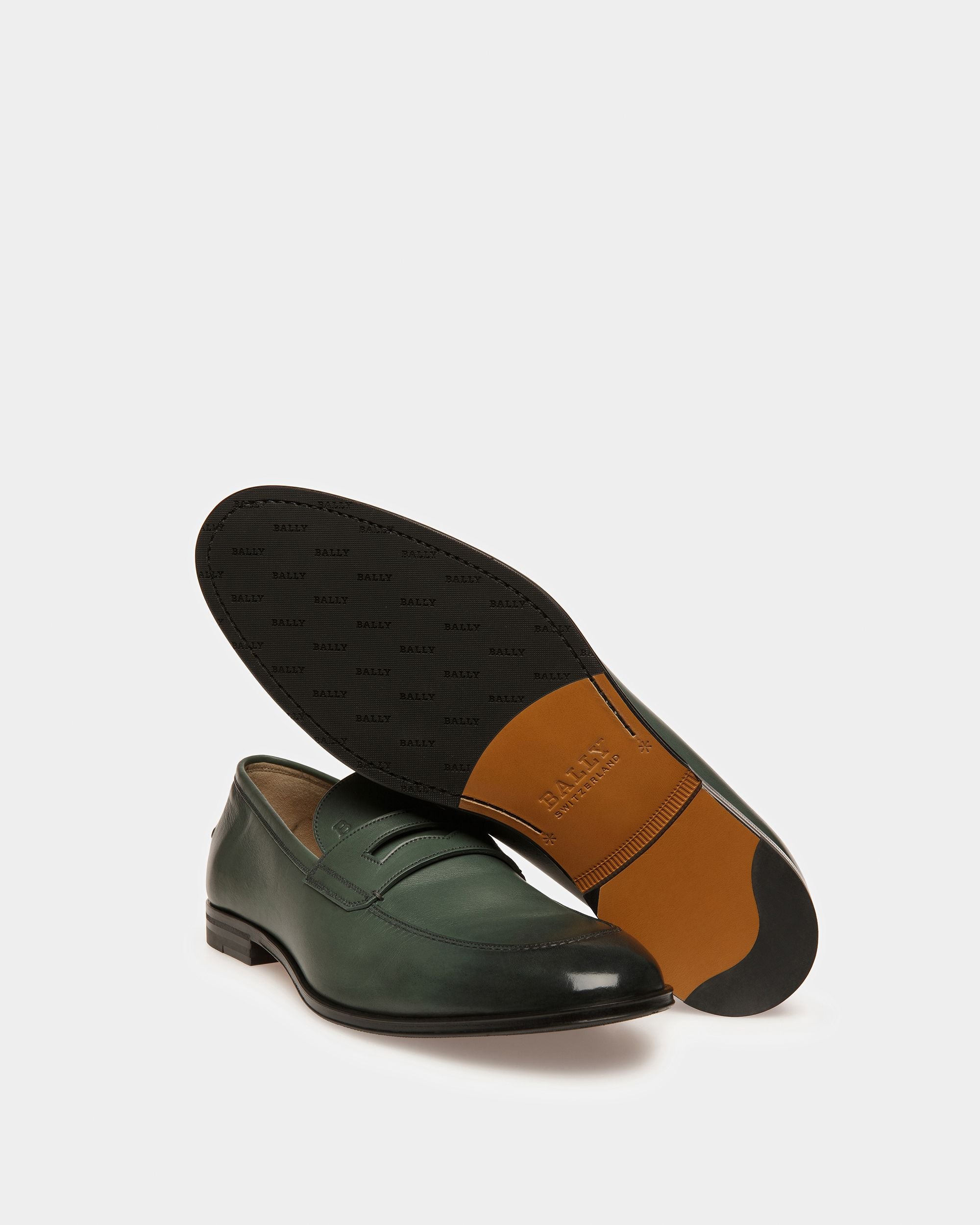 Webb Mocasines De Piel En Salvia - Hombre - Bally - 05