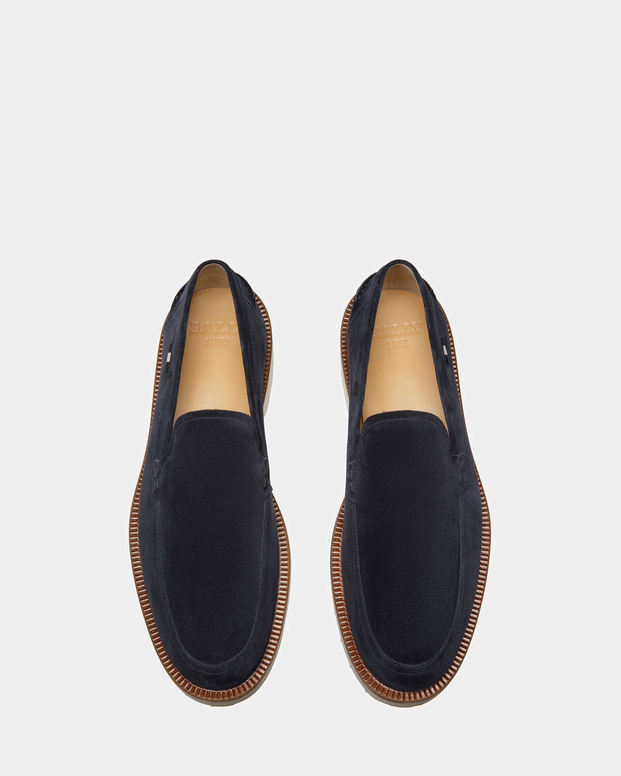 Novald Leather Loafers In Midnight - Men's - Bally - 04