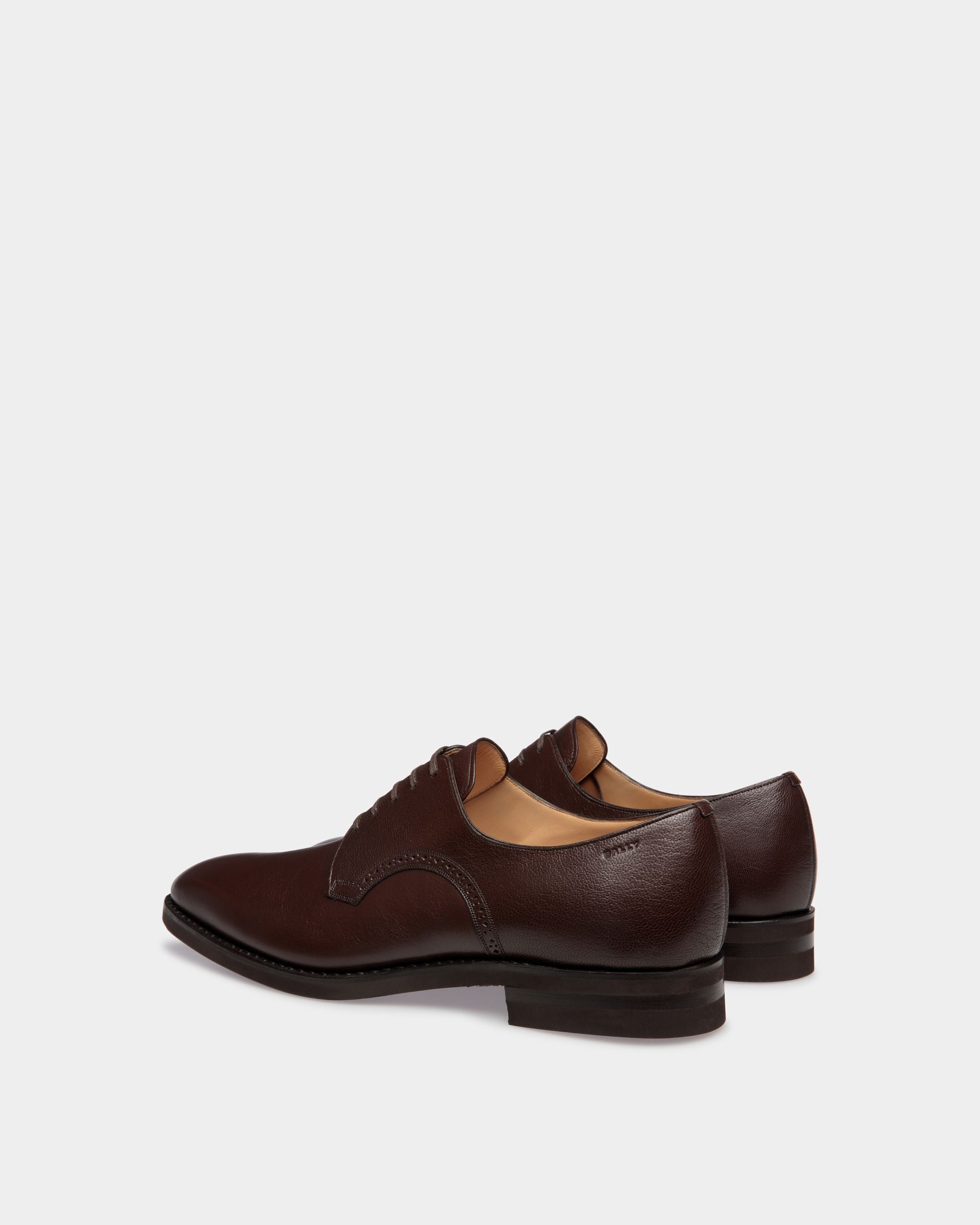 Zapato Derby Scribe De Piel Granulada Marrón - Hombre - Bally - 02