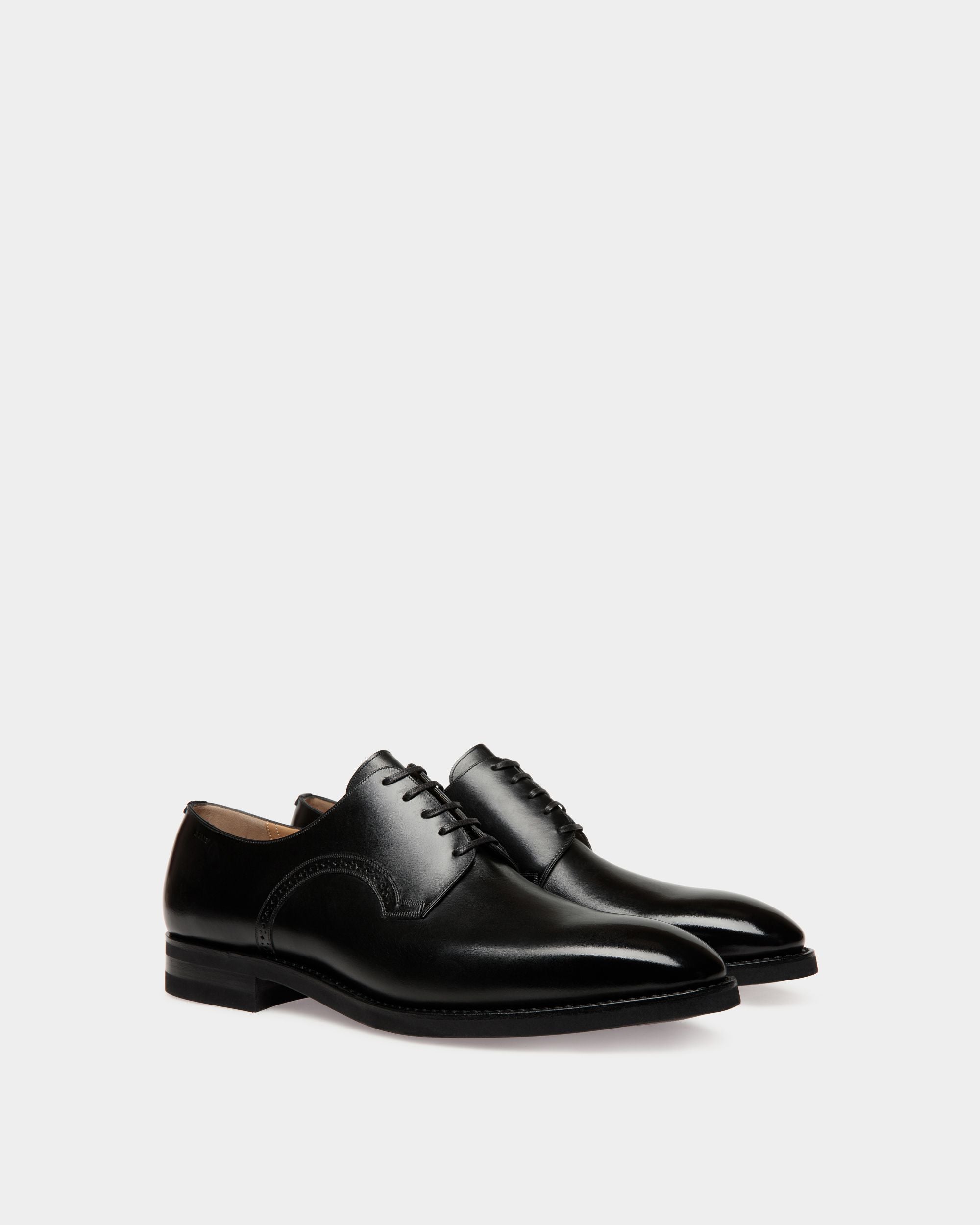 Scribe Derby in Black Leather - Men's - Bally - 02