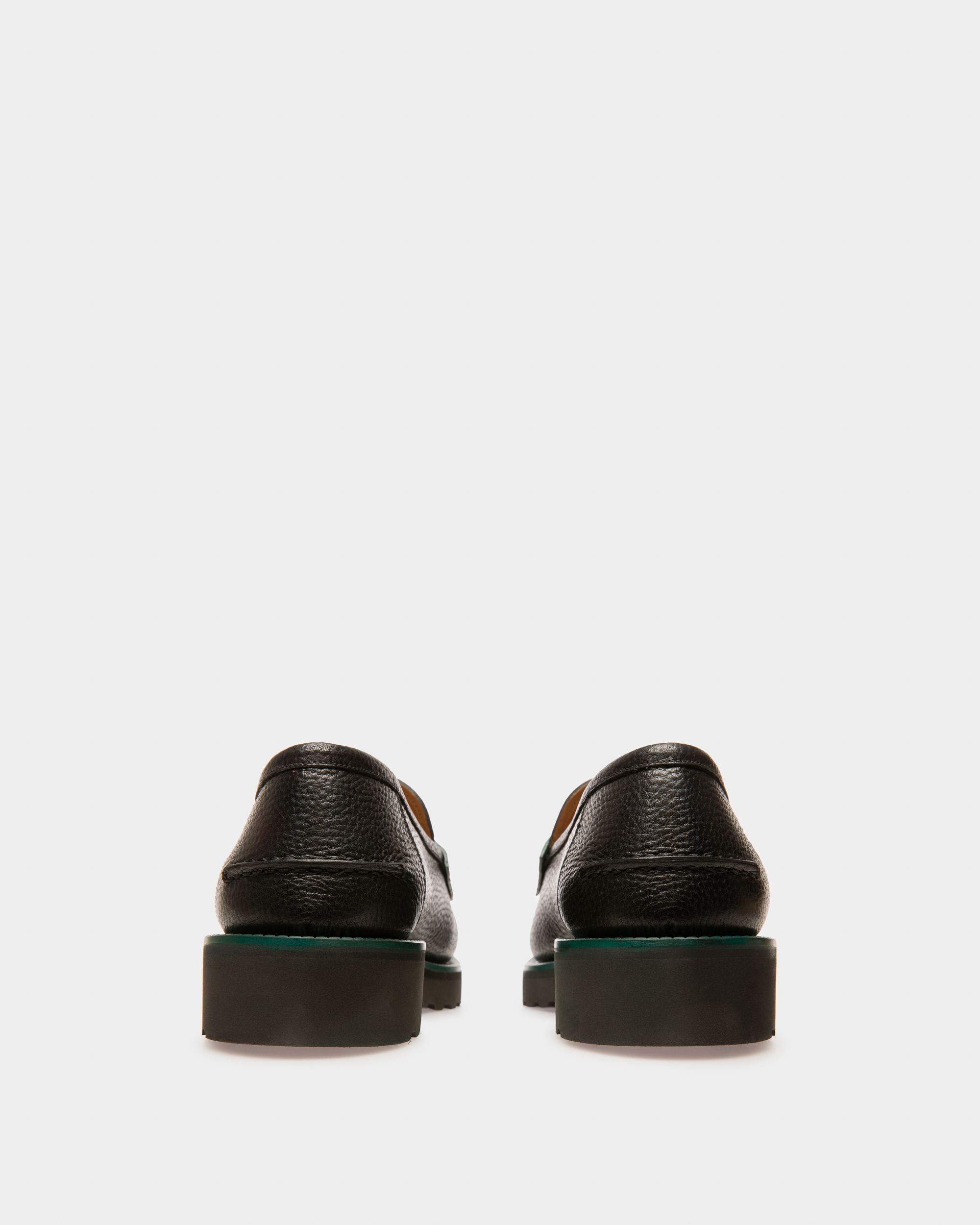 Mocasín Noah De Piel Negra Y Verde - Hombre - Bally - 03