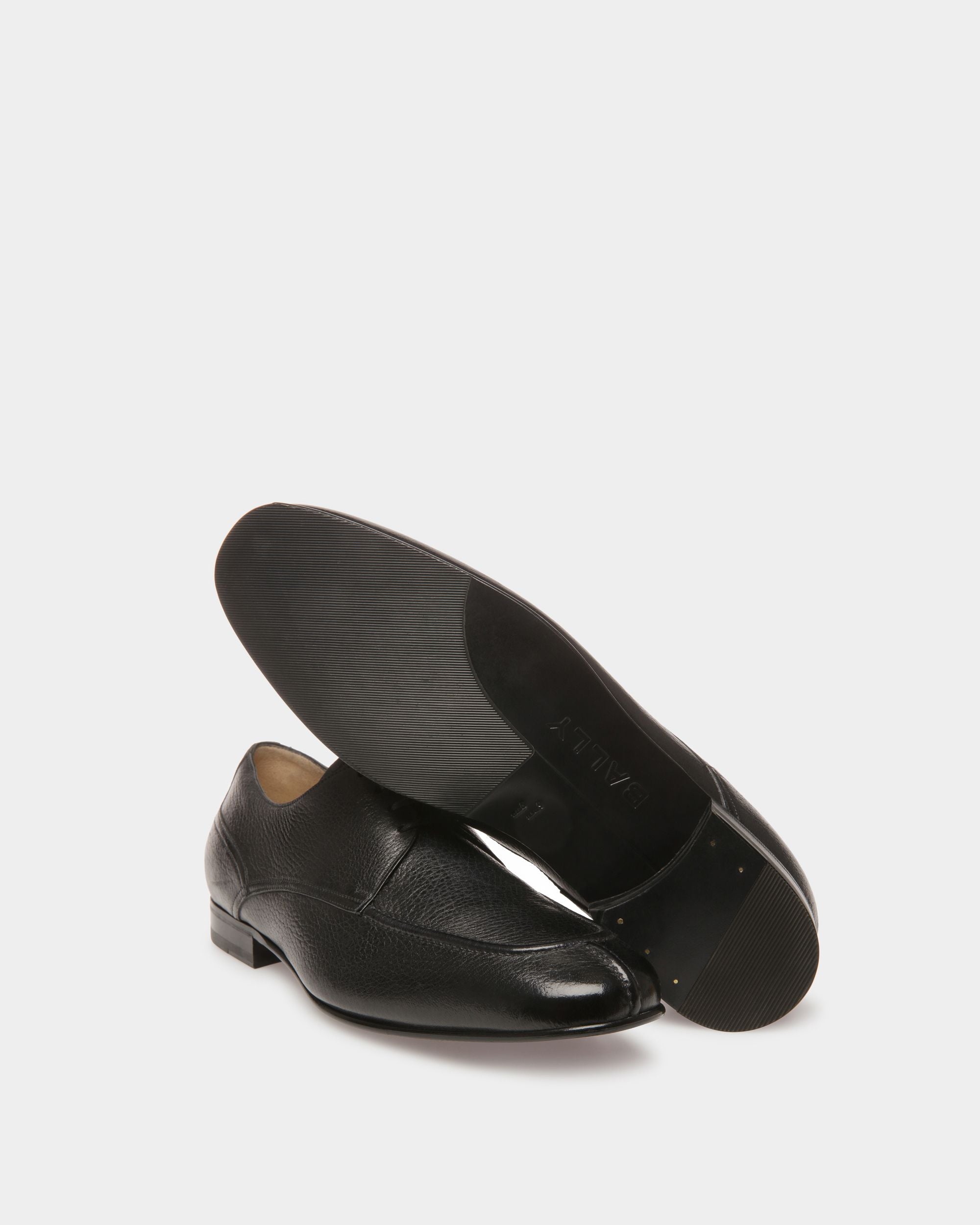 Suisse Derby Shoes In Black Leather - Men's - Bally - 04