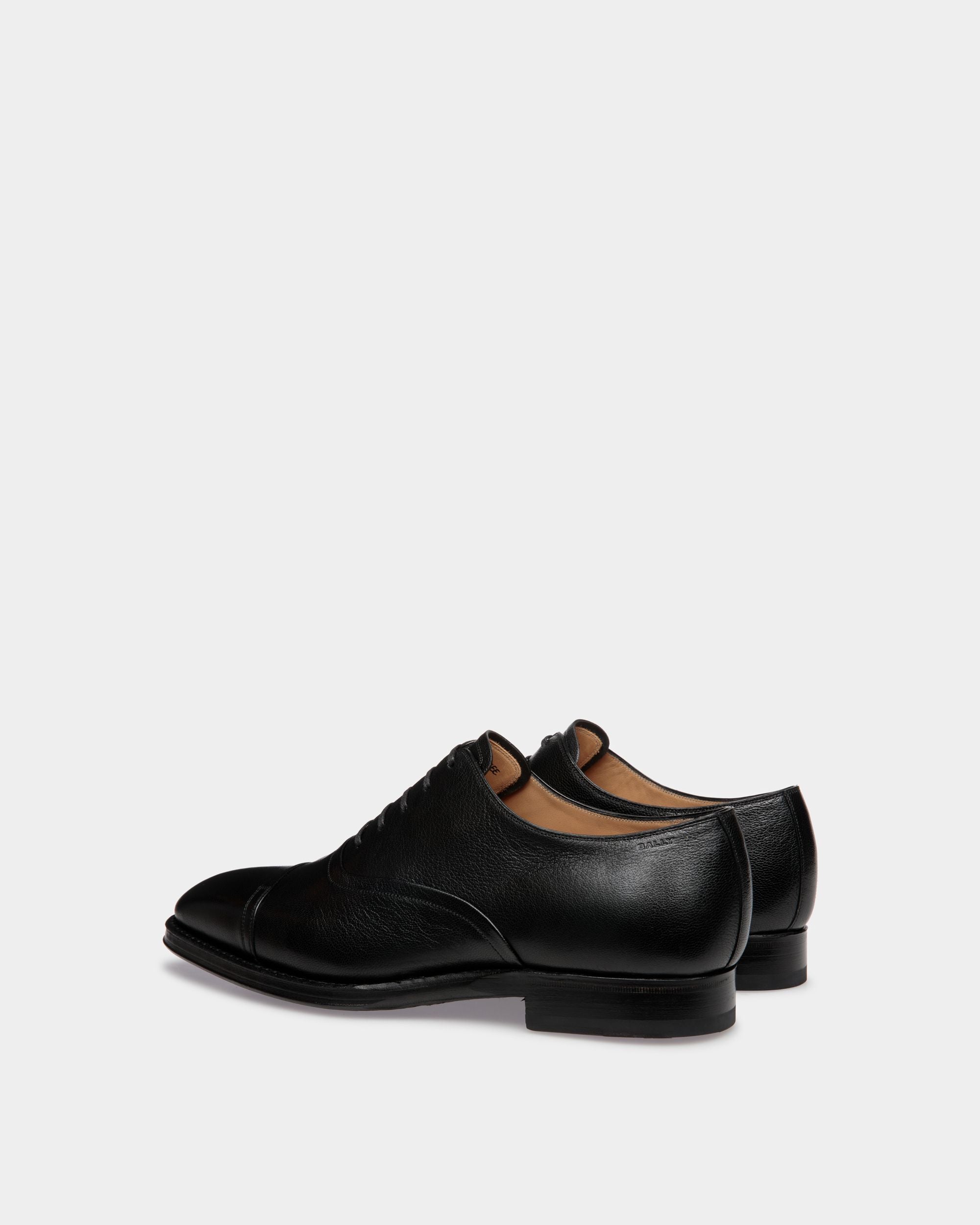 Scribe Oxford in Black Grained Leather - Men's - Bally - 03
