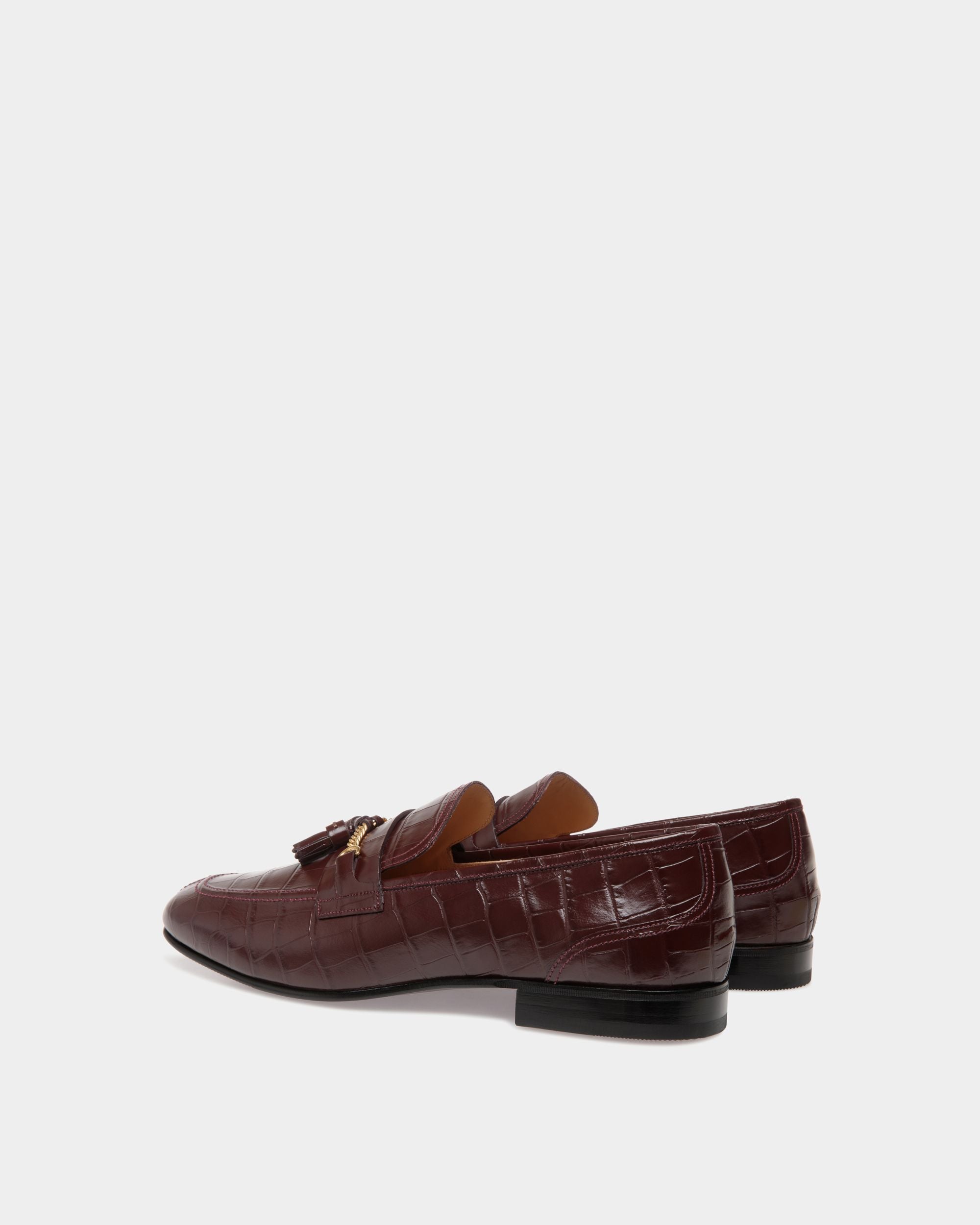 Suisse Loafer In Red Leather - Men's - Bally - 03