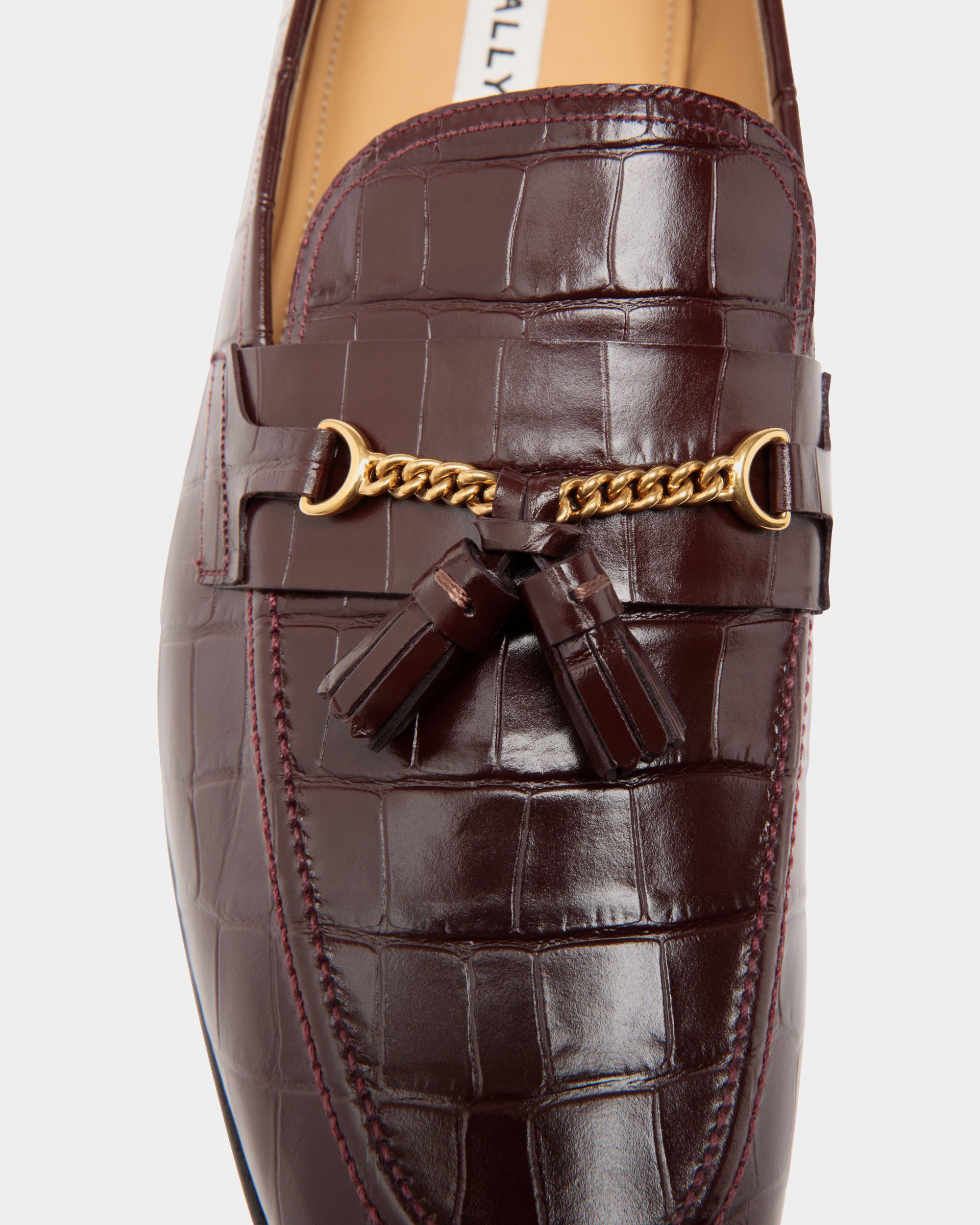 Suisse Loafer In Red Leather - Men's - Bally - 05