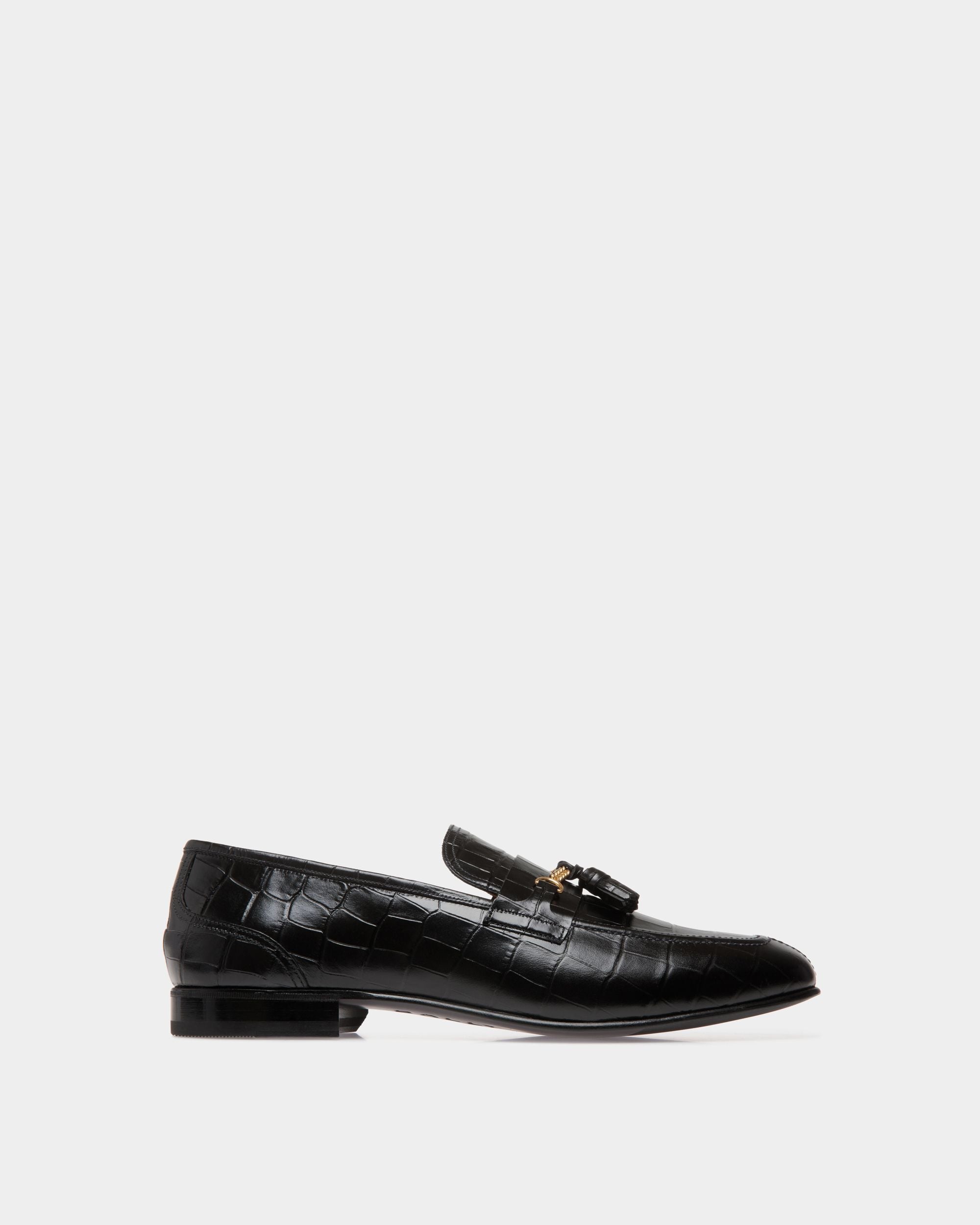 Suisse Loafer In Black Leather - Hombre - Bally - 01