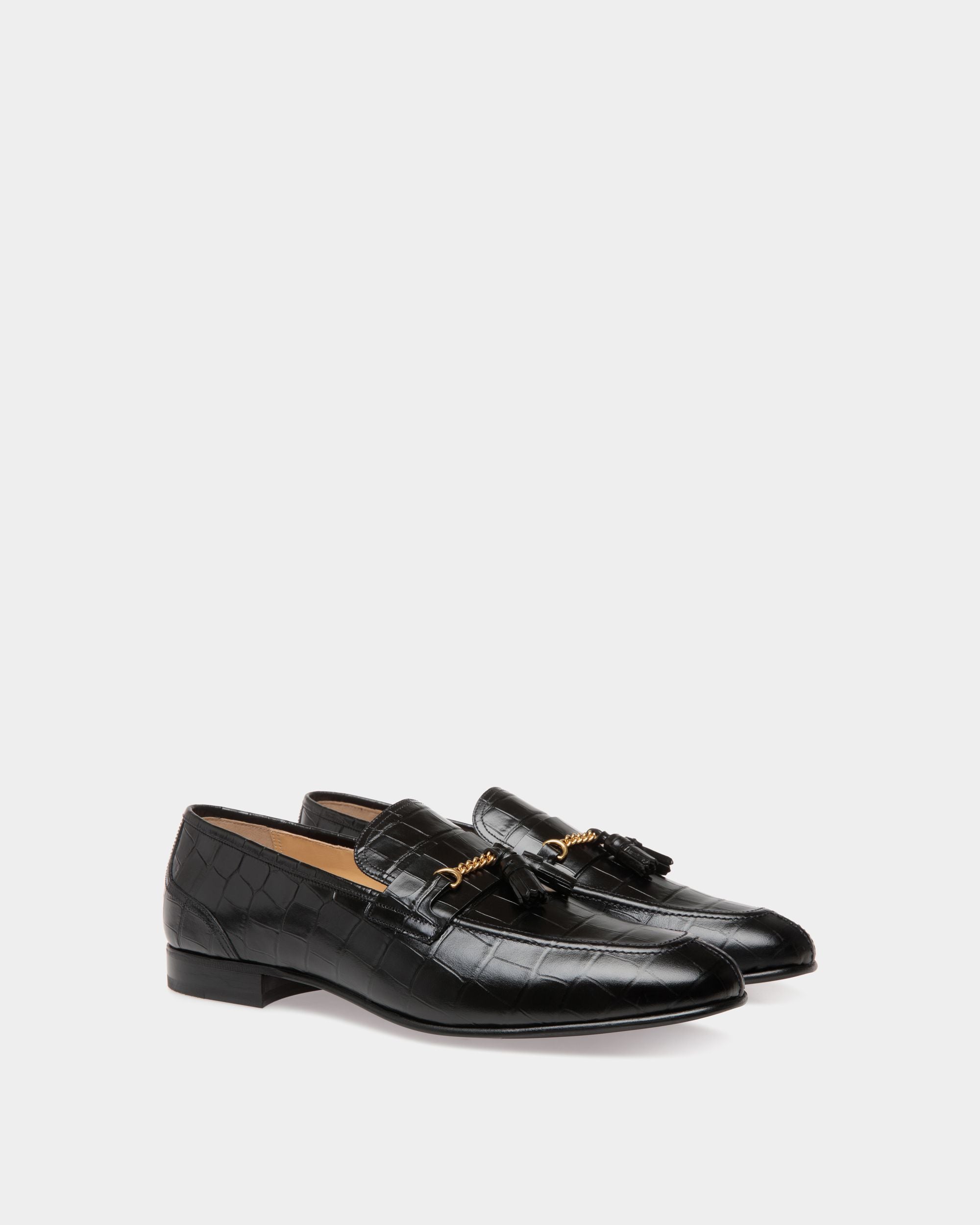 Suisse Loafer In Black Leather - Hombre - Bally - 02
