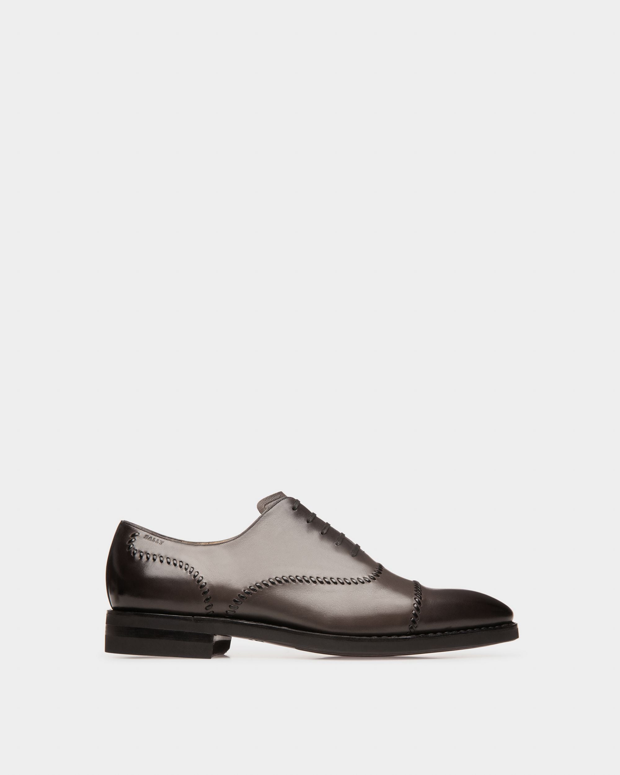 Scleyr Zapato Oxford En Cuero De Color Verde Militar - Hombre - Bally - 01