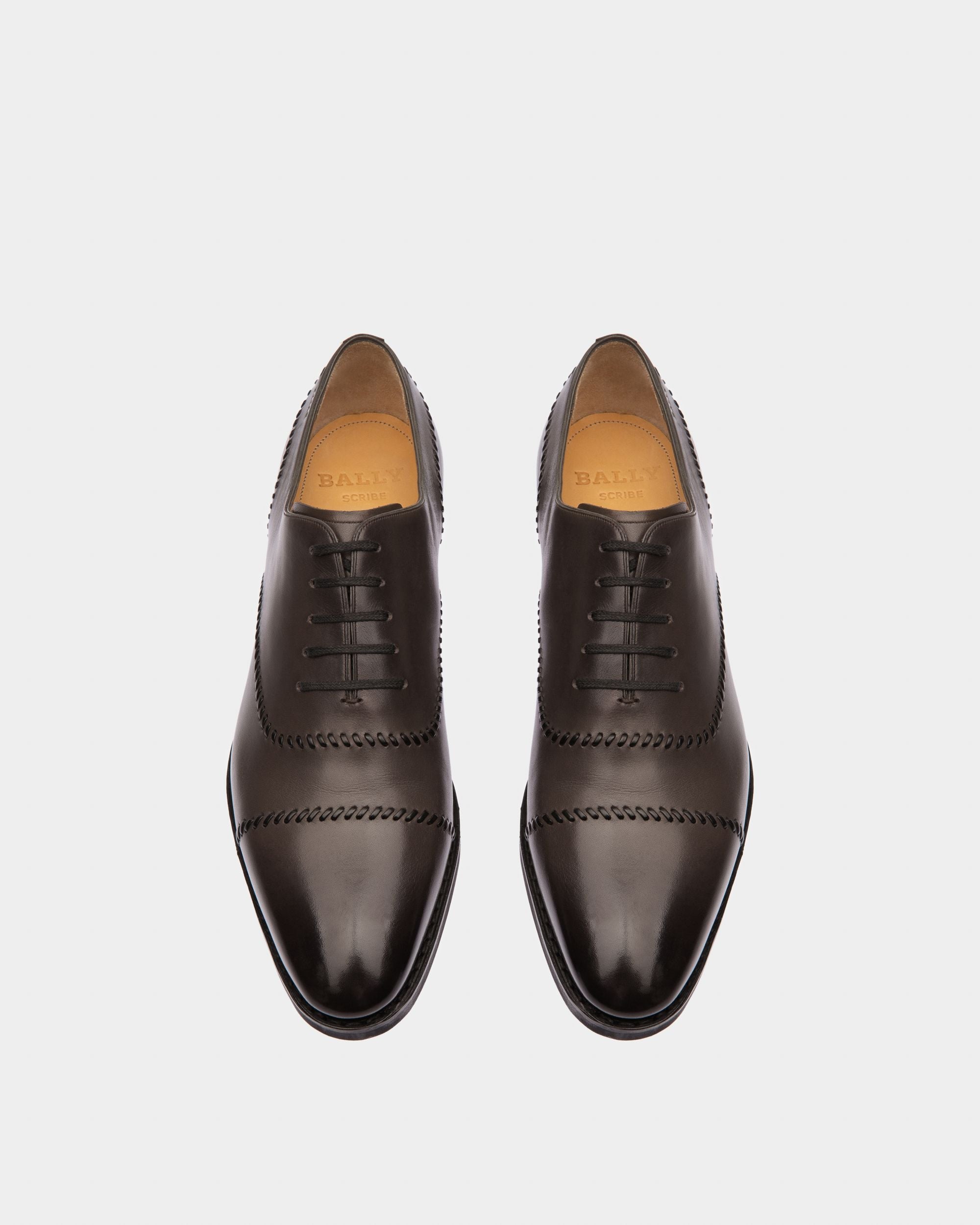 Scleyr Zapato Oxford En Cuero De Color Verde Militar - Hombre - Bally - 02