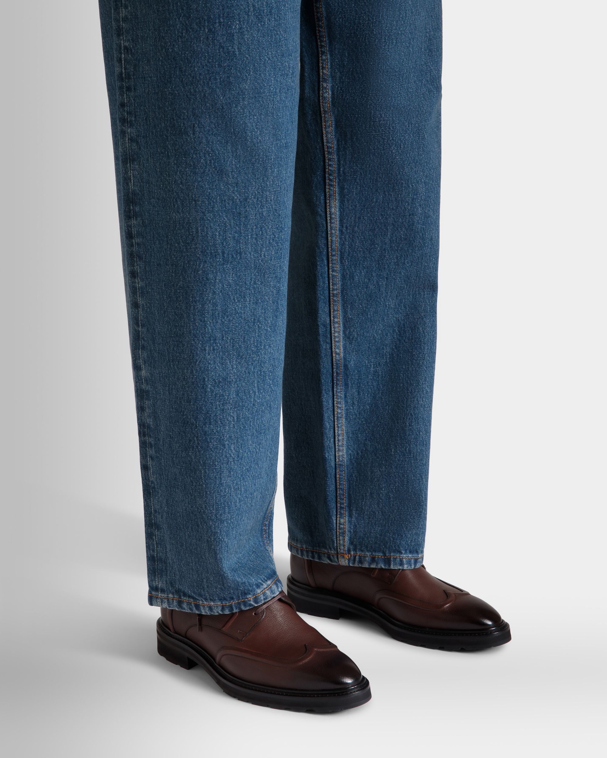 Zapato Derby Meyrin De Piel Marrón - Hombre - Bally - 02