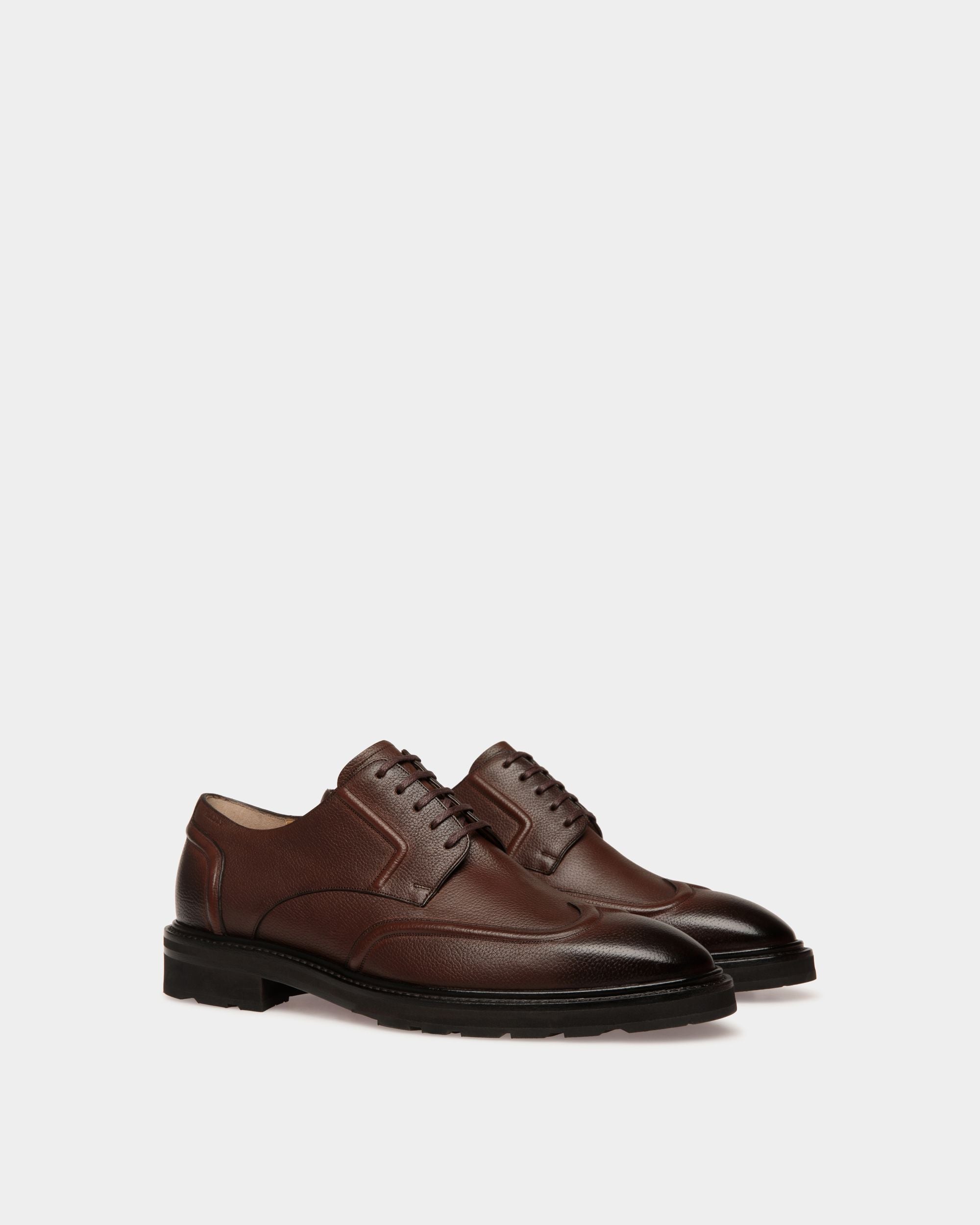 Zapato Derby Meyrin De Piel Marrón - Hombre - Bally - 03