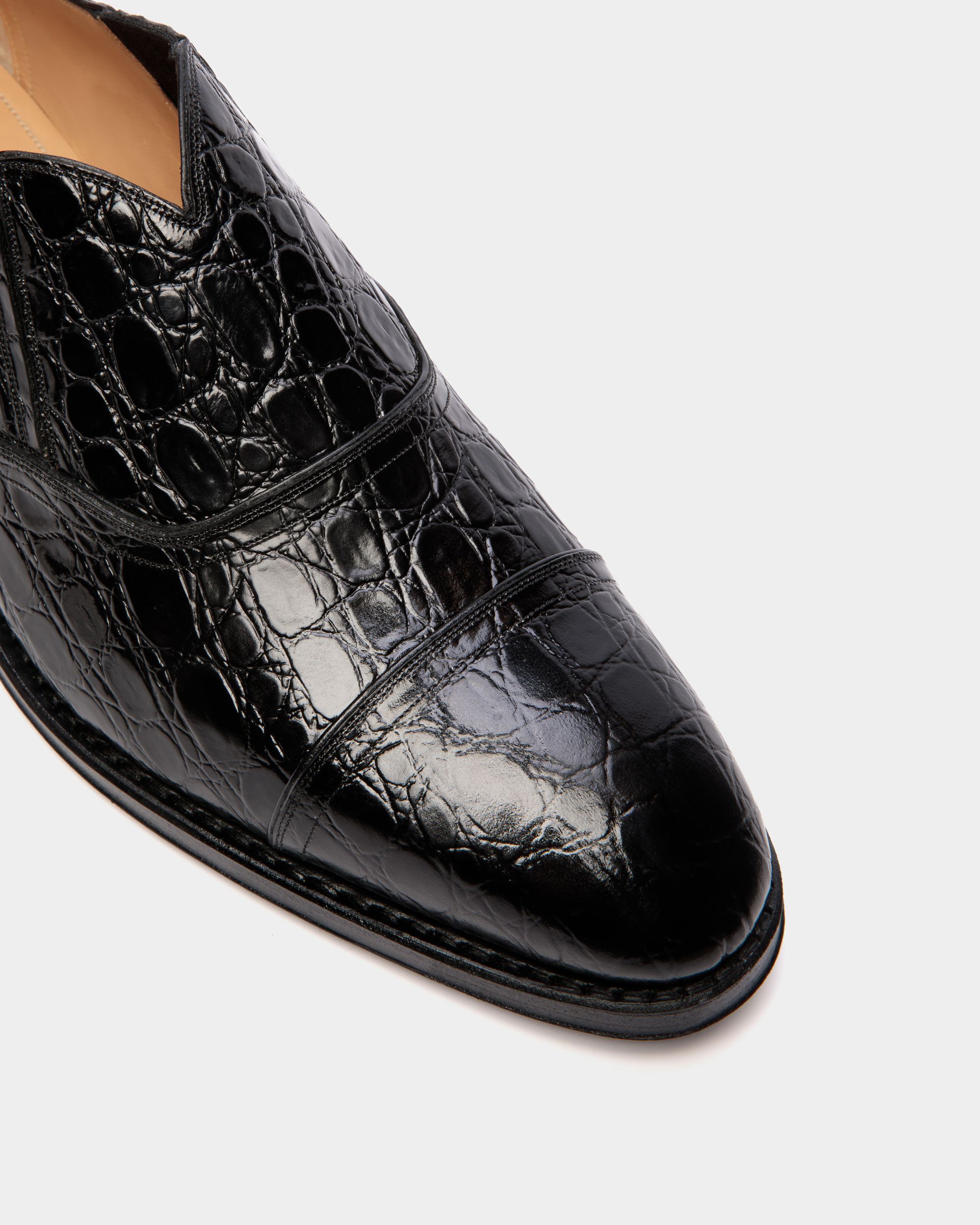 Mocasín Scribe De Piel Gofrada Negra - Hombre - Bally - 04